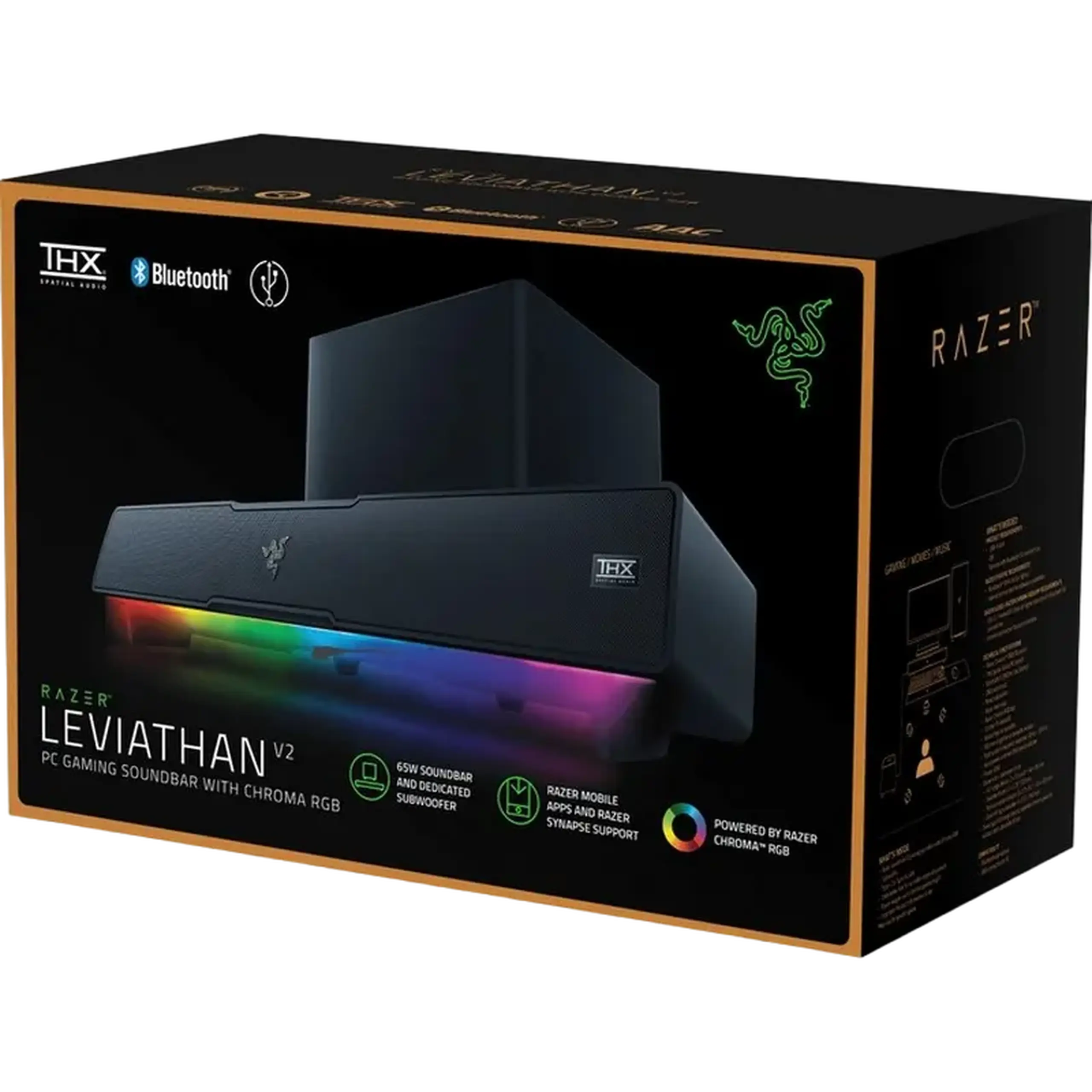 Sistem audio RAZER Leviathan V2, Negru