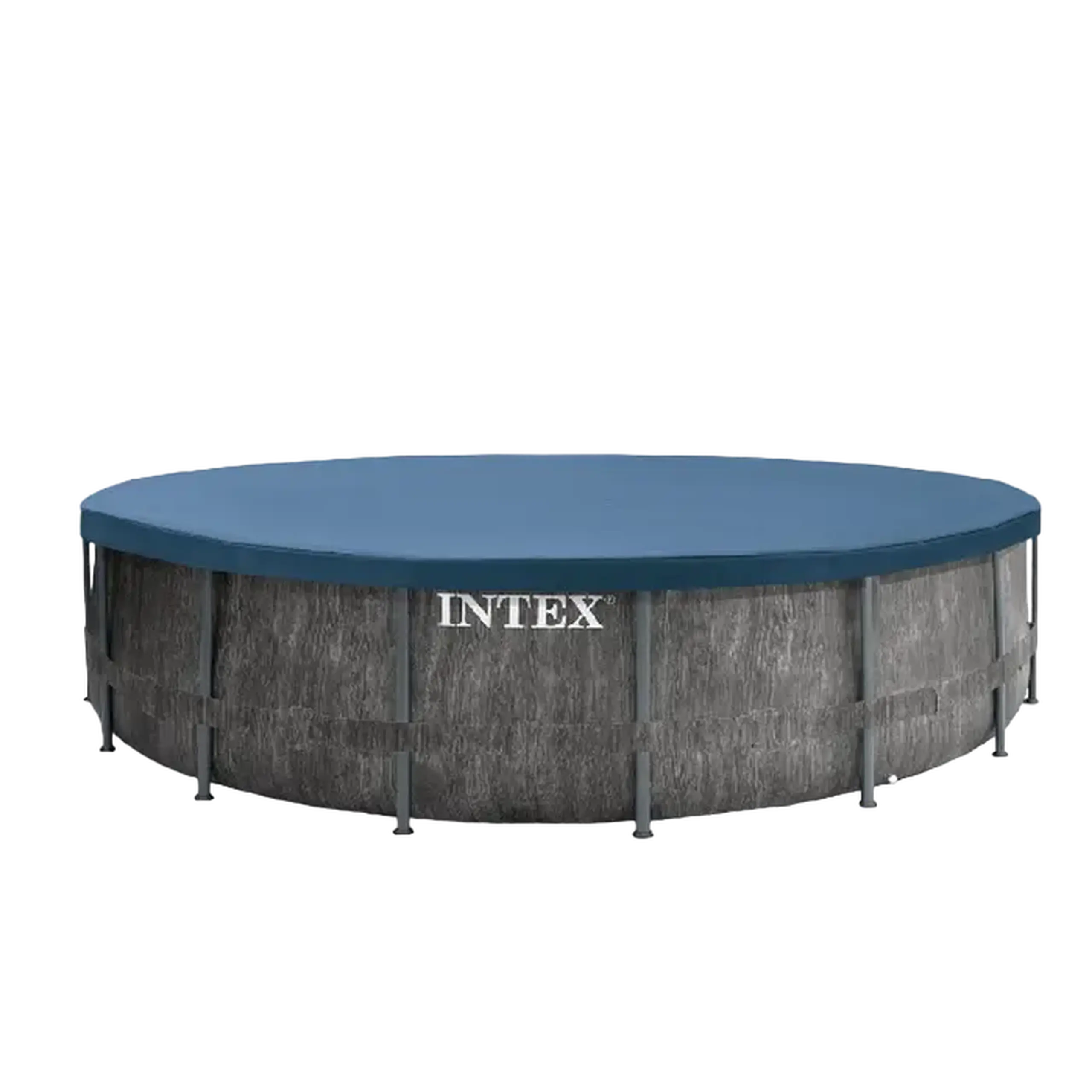 Piscină cu cadru metalic Intex GreyWood Premium, 24311L, Gri închis, 26744