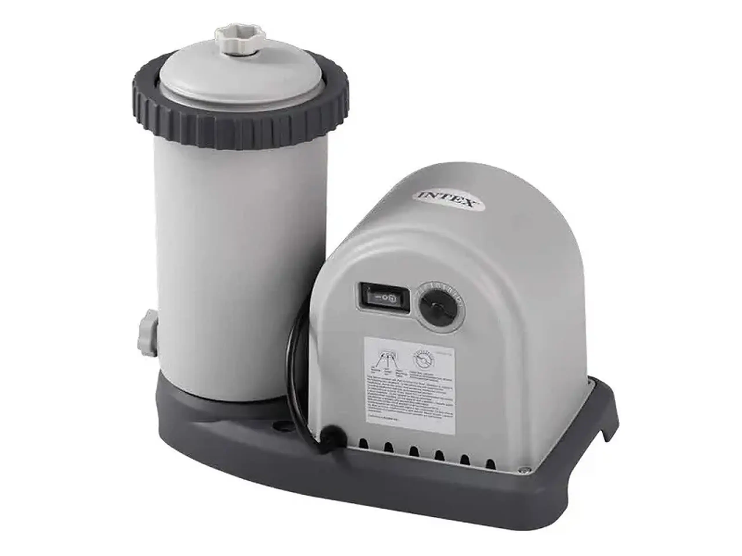 Piscină cu cadru metalic Intex GreyWood Premium, 24311L, Gri închis, 26744