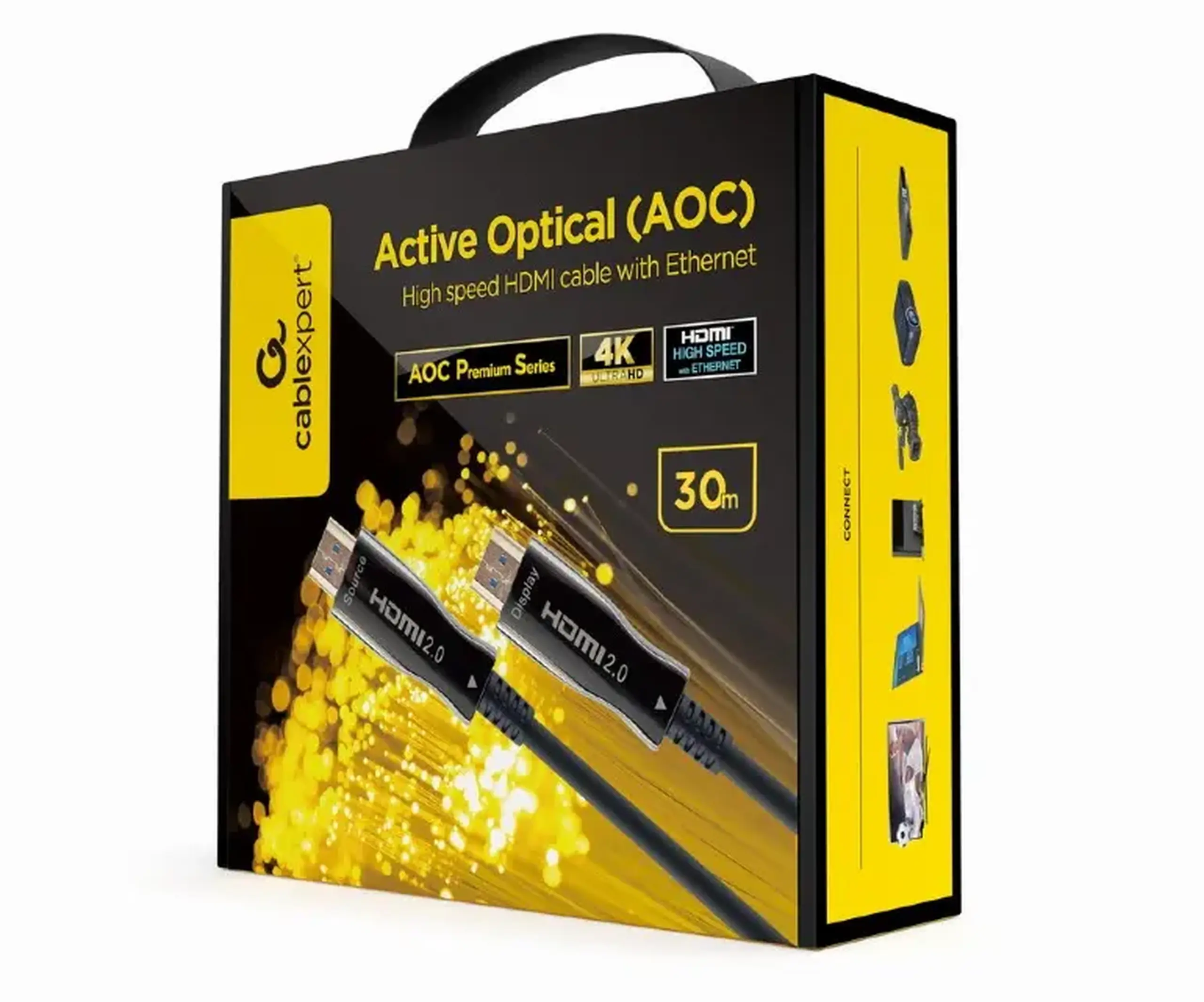 Cablu Video Cablexpert CCBP-HDMI-AOC-30M-02, HDMI (M) - HDMI (M), 30 m, Negru