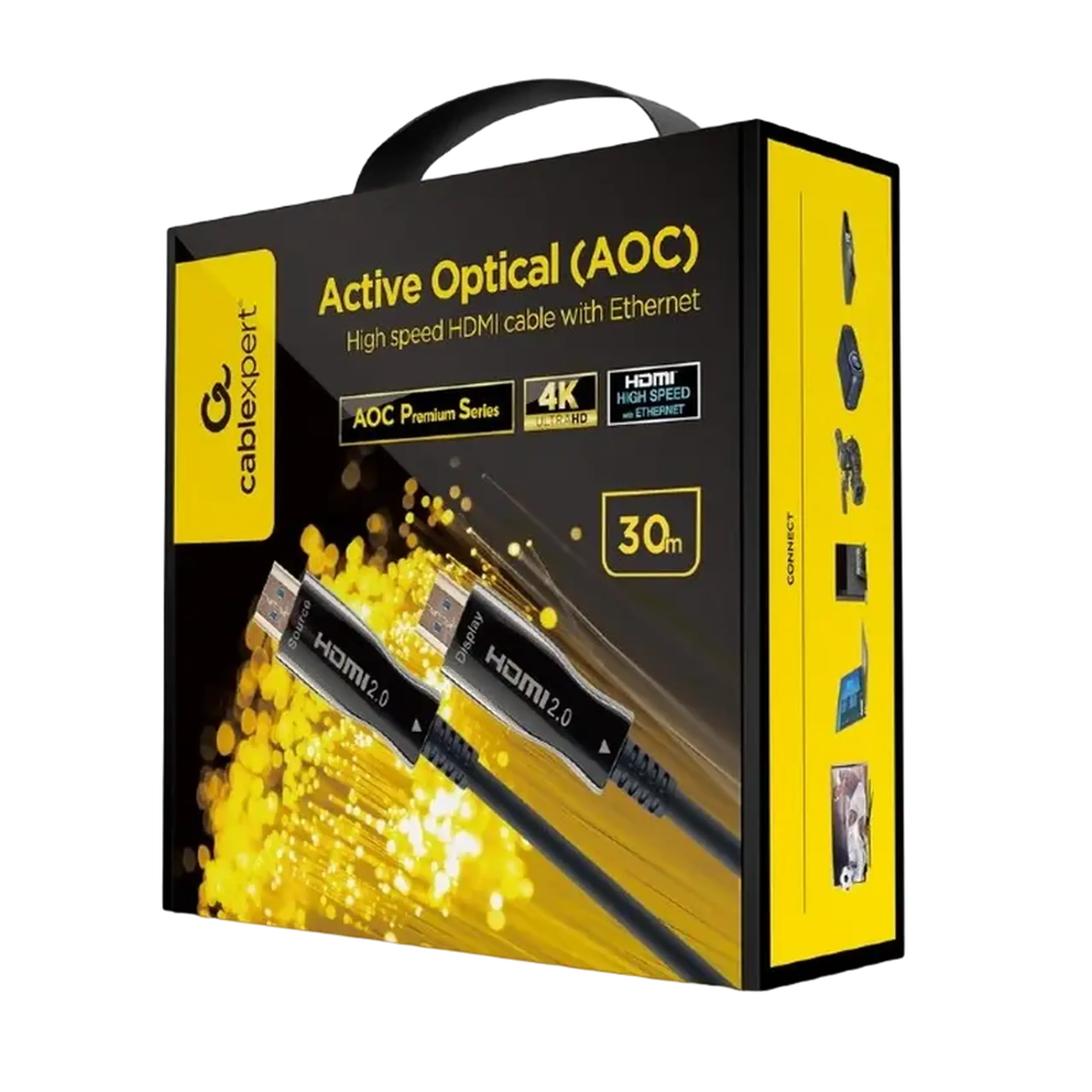 Cablu Video Cablexpert CCBP-HDMI-AOC-30M-02, HDMI (M) - HDMI (M), 30 m, Negru