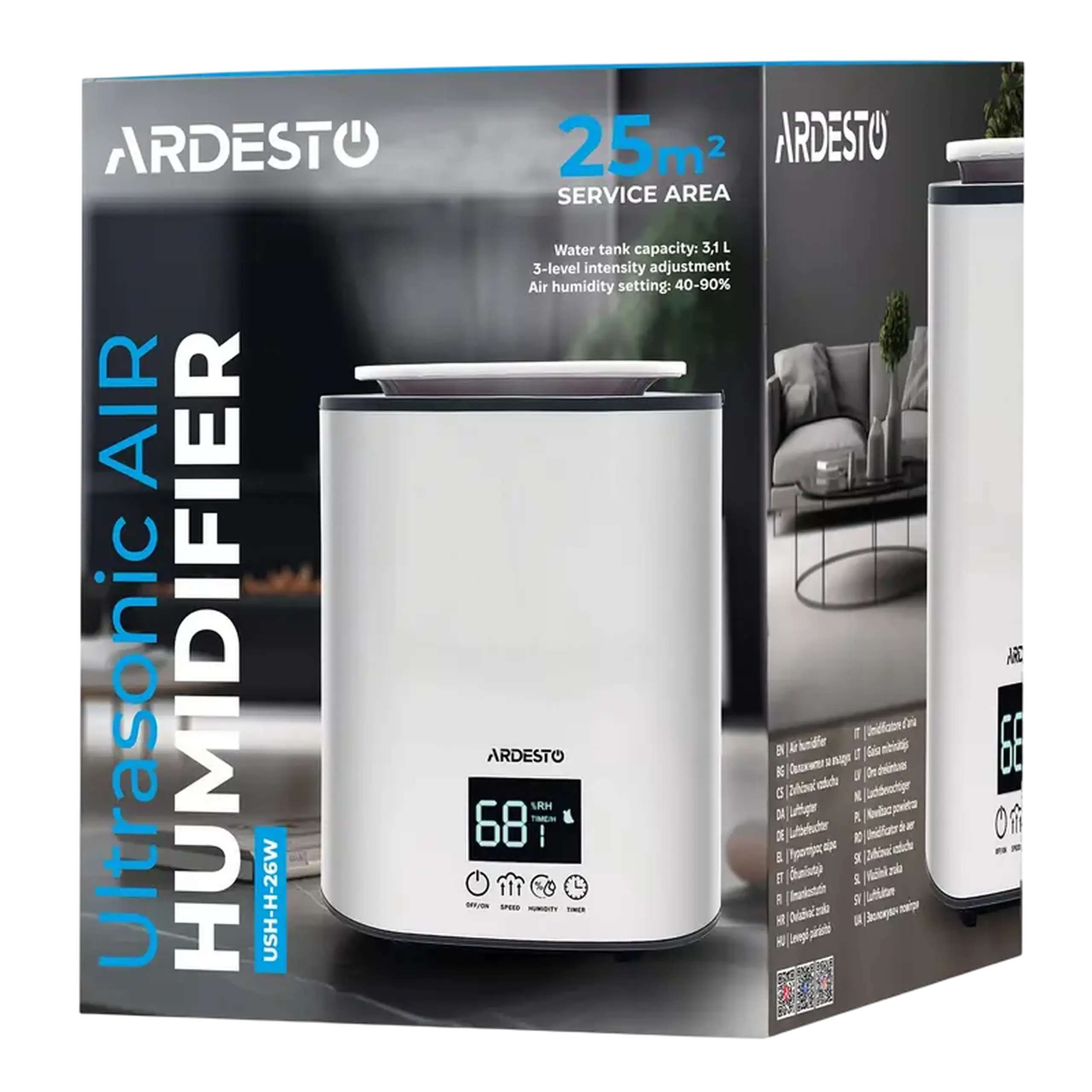 Umidificator de aer Ardesto USH-H-26W, Alb