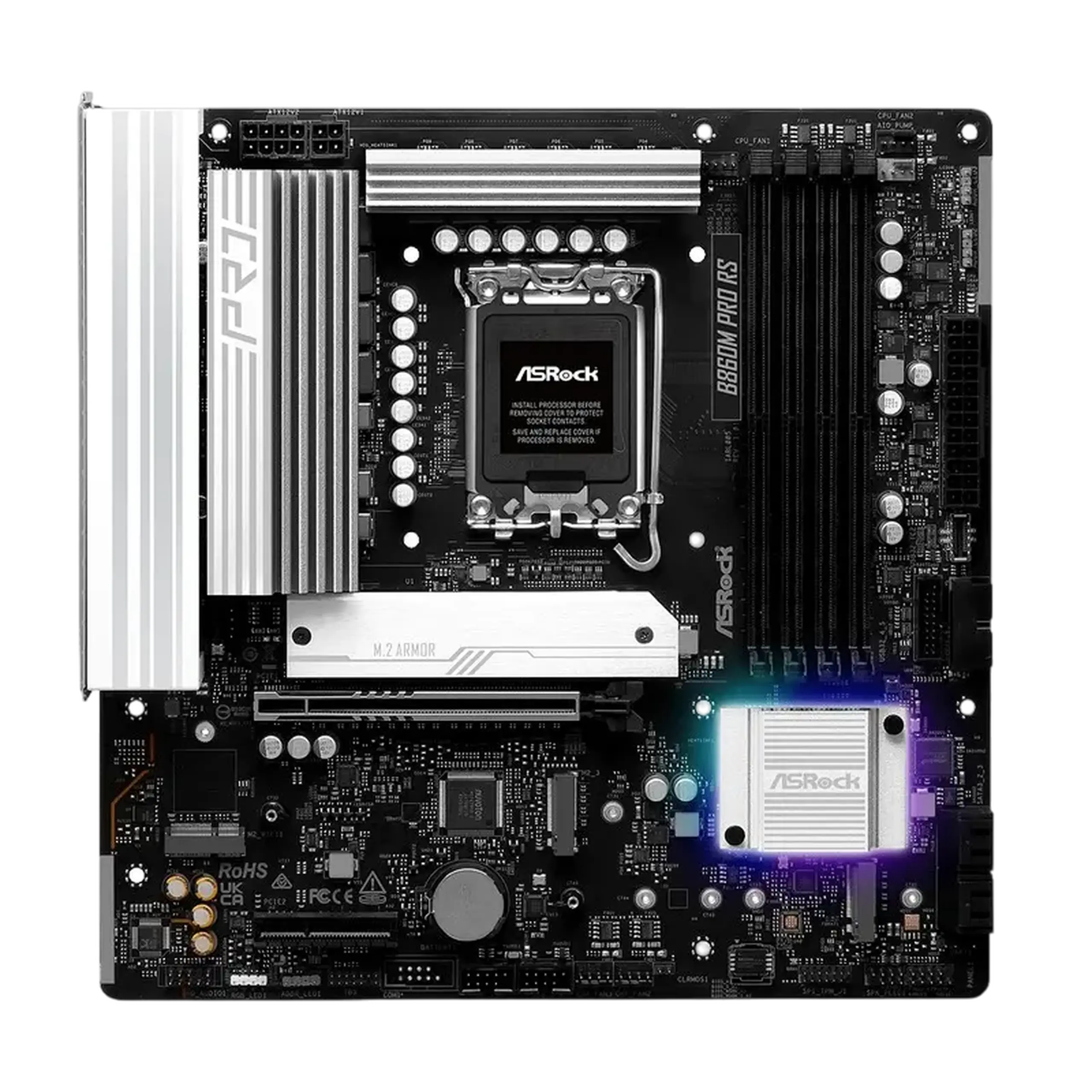 Placă de bază ASRock B860M PRO RS, LGA1851, Intel B860, Micro-ATX