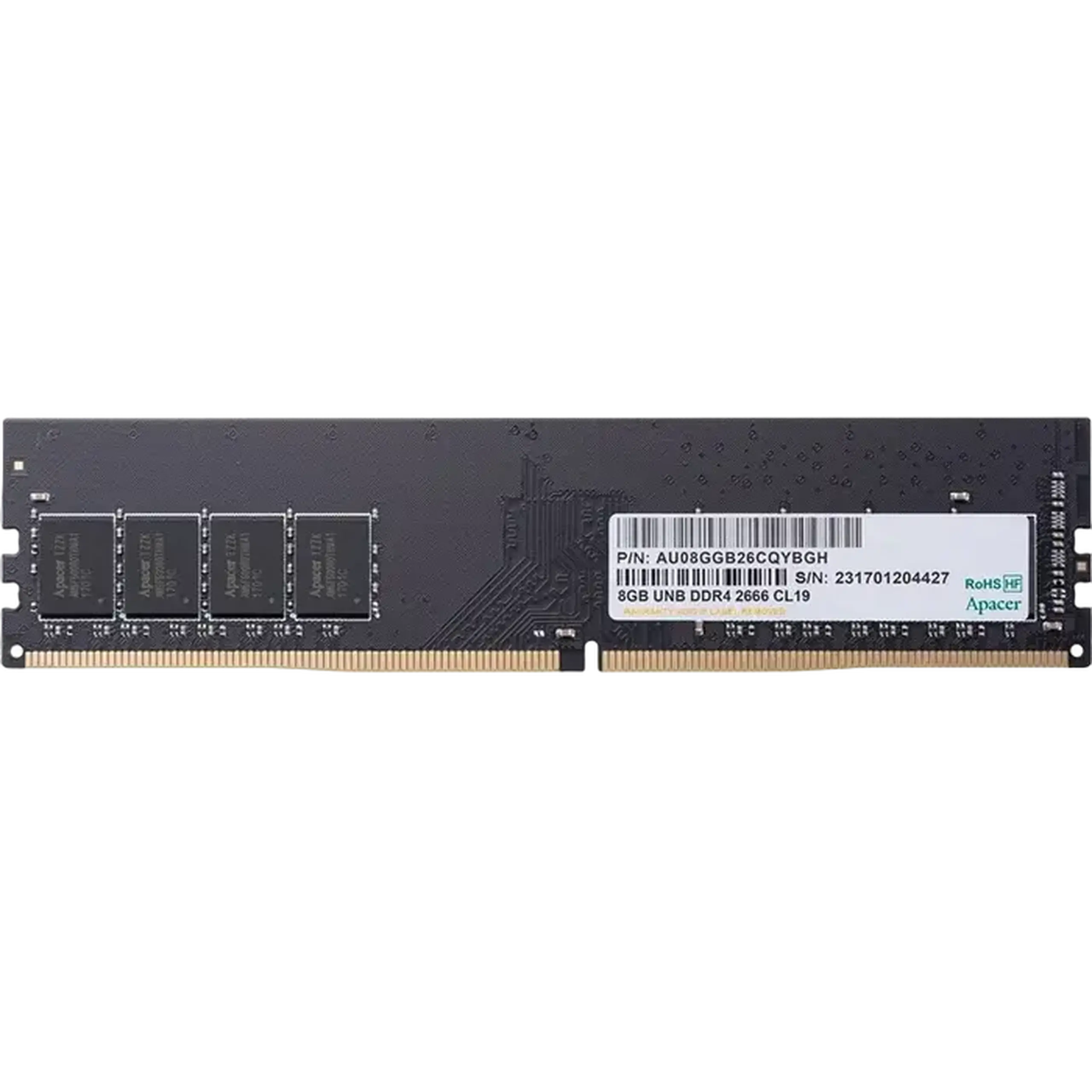 Memorie RAM Apacer AU08GGB26CQYBGH, DDR4 SDRAM, 2666 MHz, 8GB