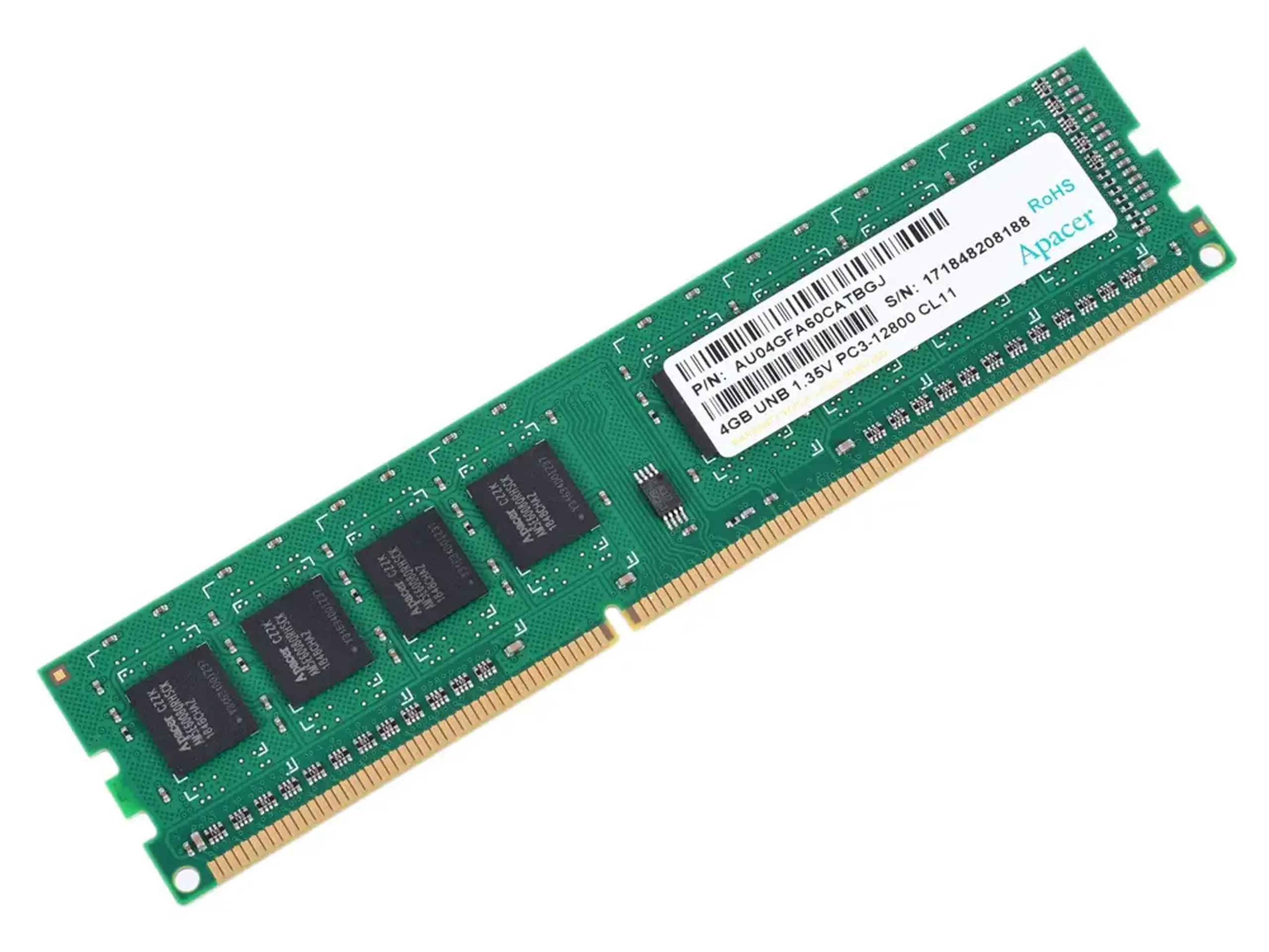 Memorie RAM Apacer AU04GFA60CATBGJ, DDR3 SDRAM, 1600 MHz, 4GB