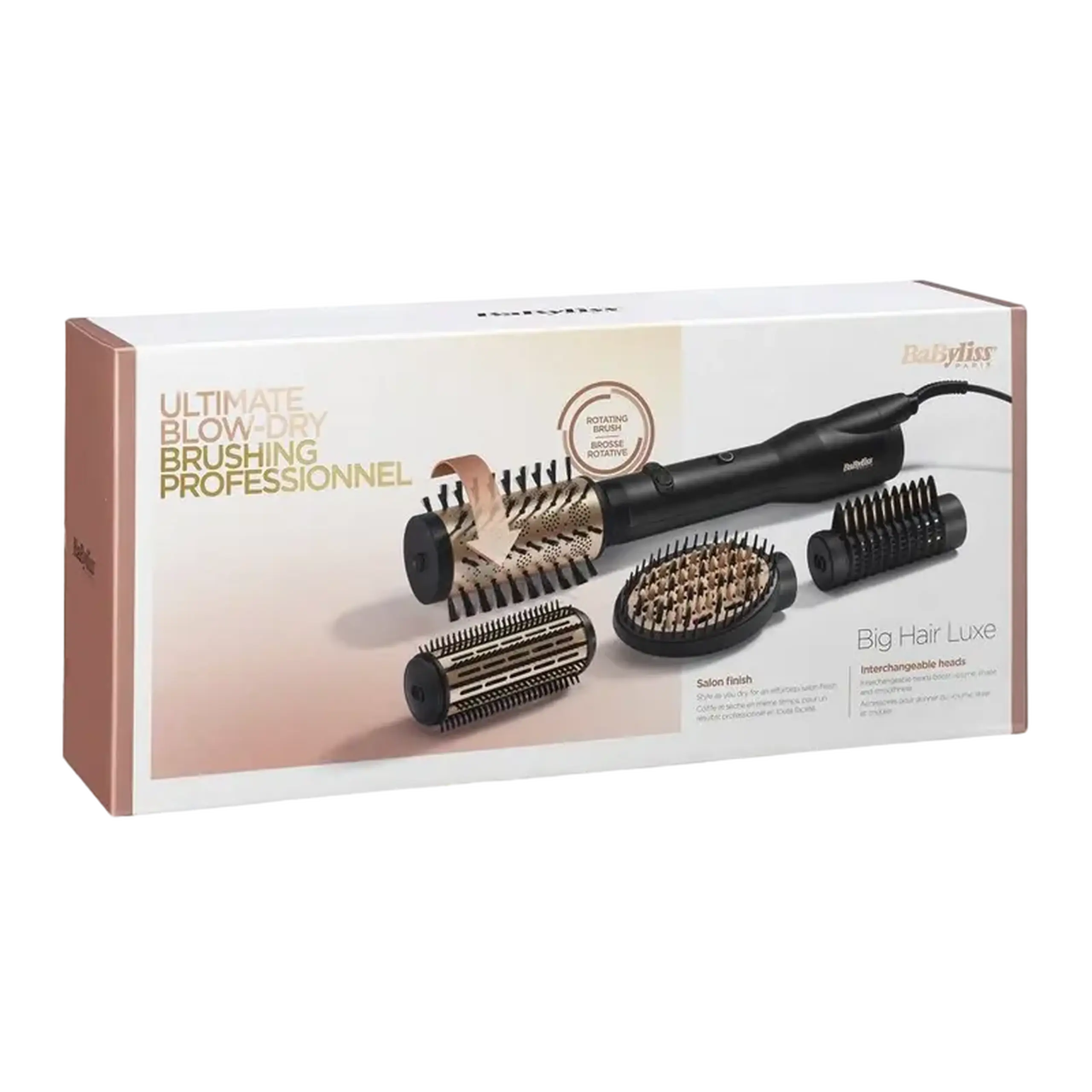 Uscător de păr-perie BaByliss Big Hair Luxe AS970E, 650 W, Negru
