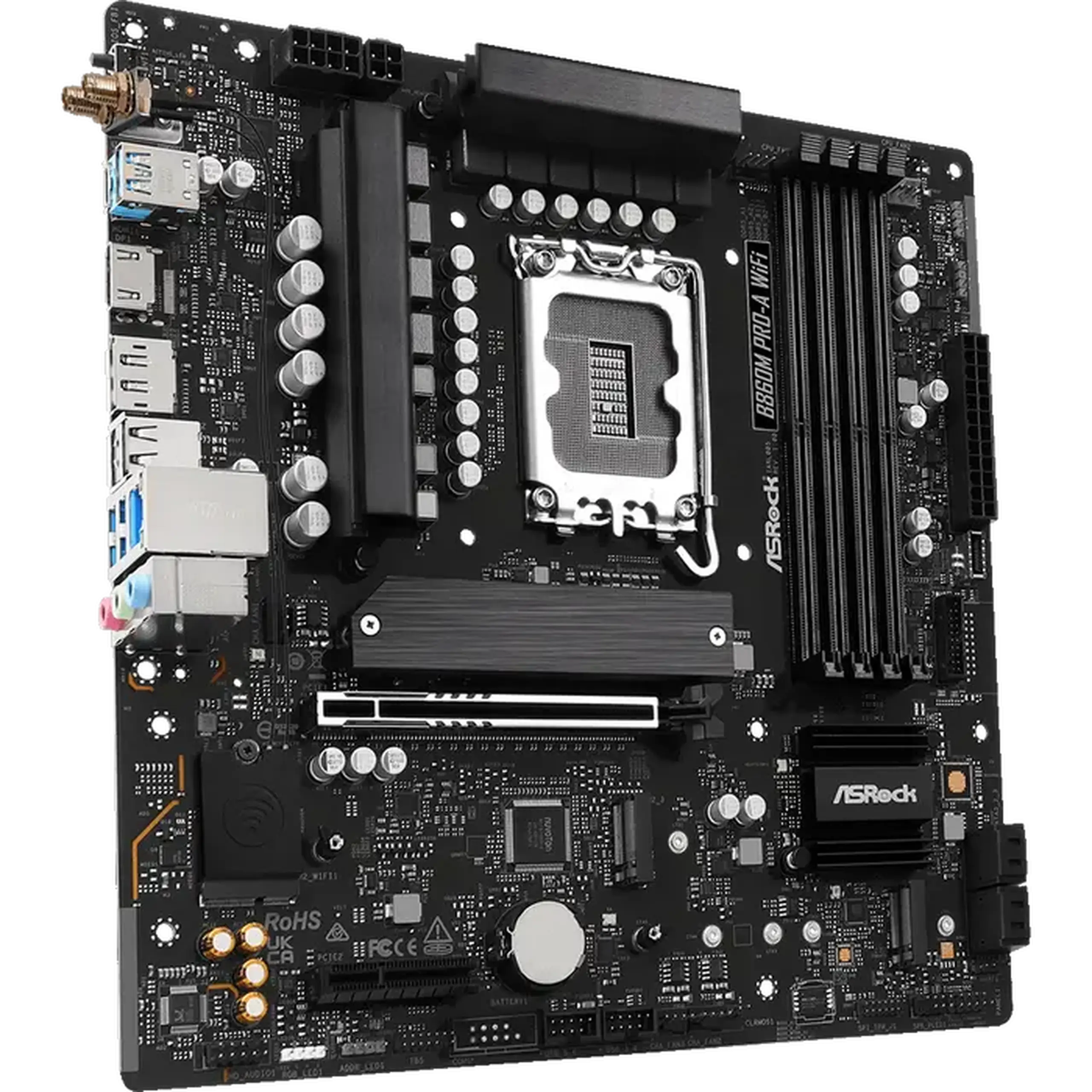 Placă de bază ASRock B860M PRO-A WIFI, LGA1851, Intel B860, Micro-ATX