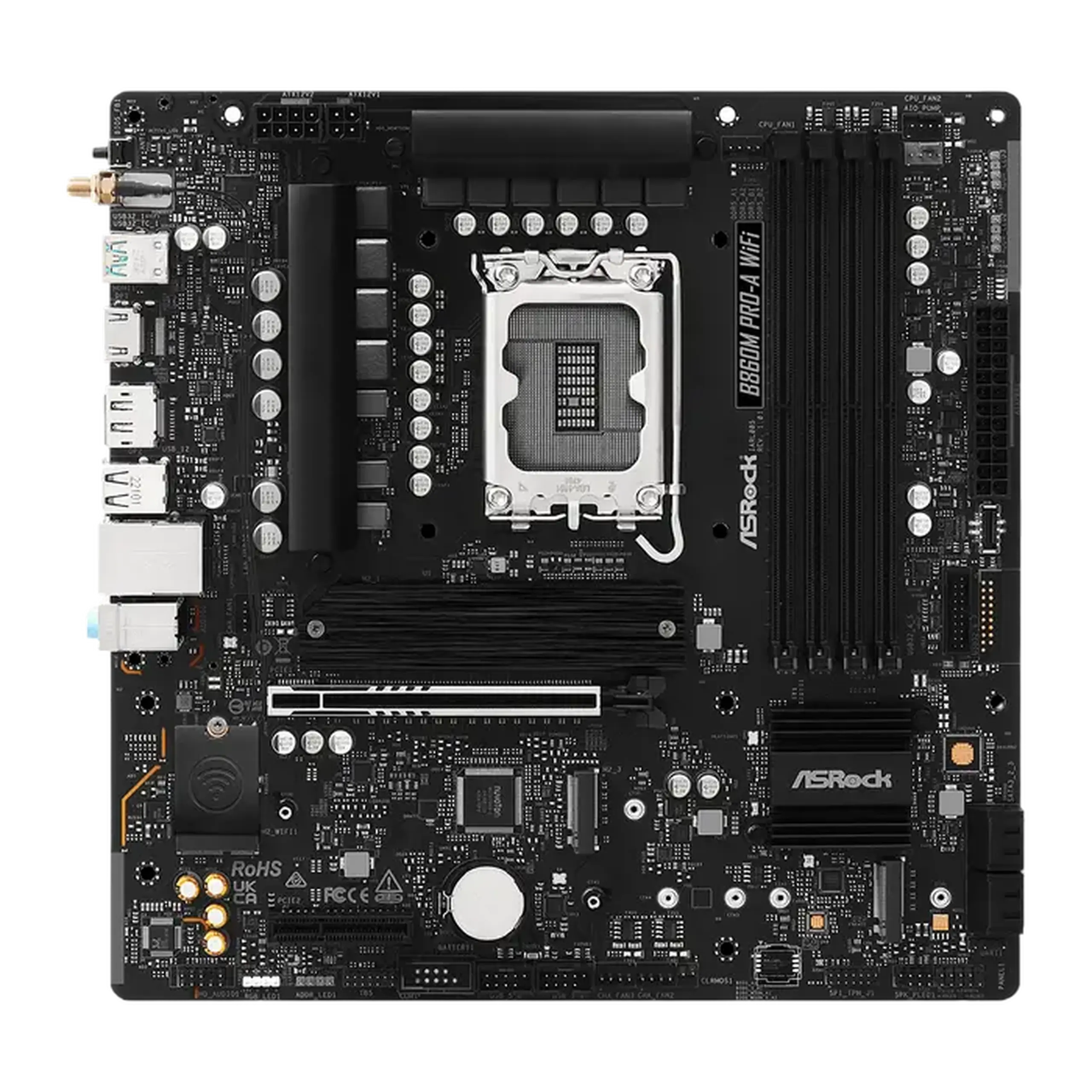 Placă de bază ASRock B860M PRO-A WIFI, LGA1851, Intel B860, Micro-ATX