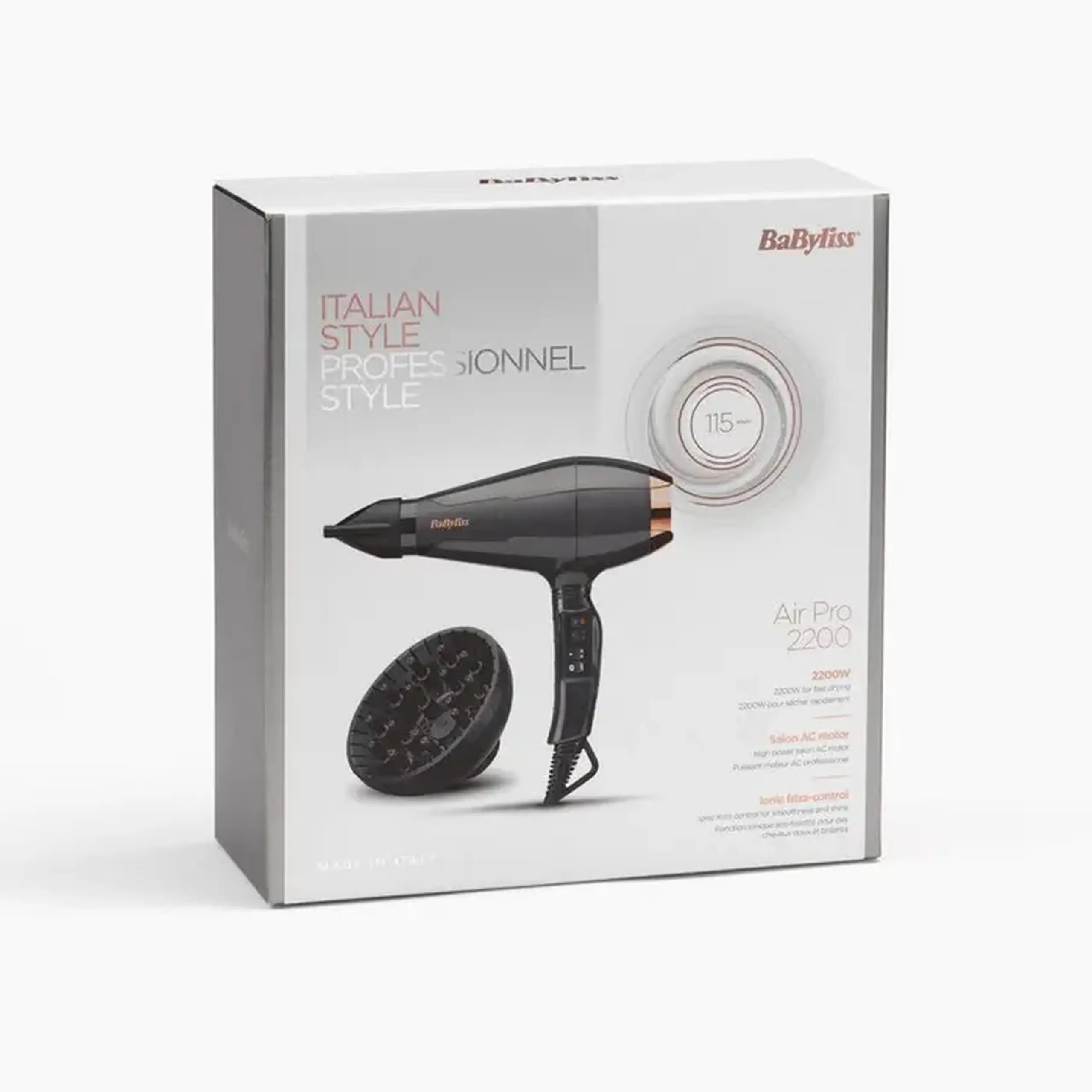 Uscător de păr BaByliss 6719DE, 2200 W, Negru