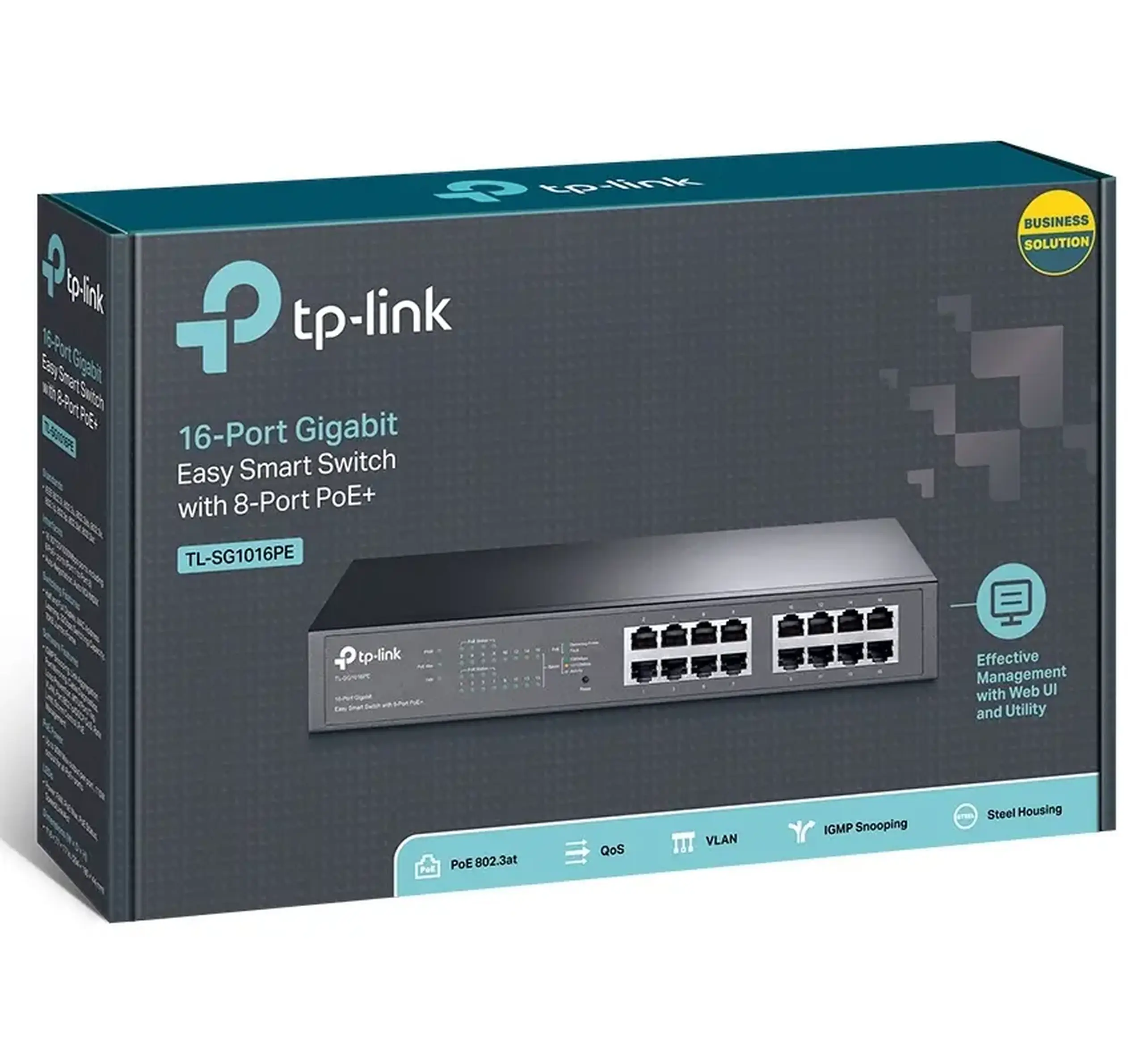 Comutator PoE TP-LINK TL-SG1016PE, 8x IEEE 802.3af/at