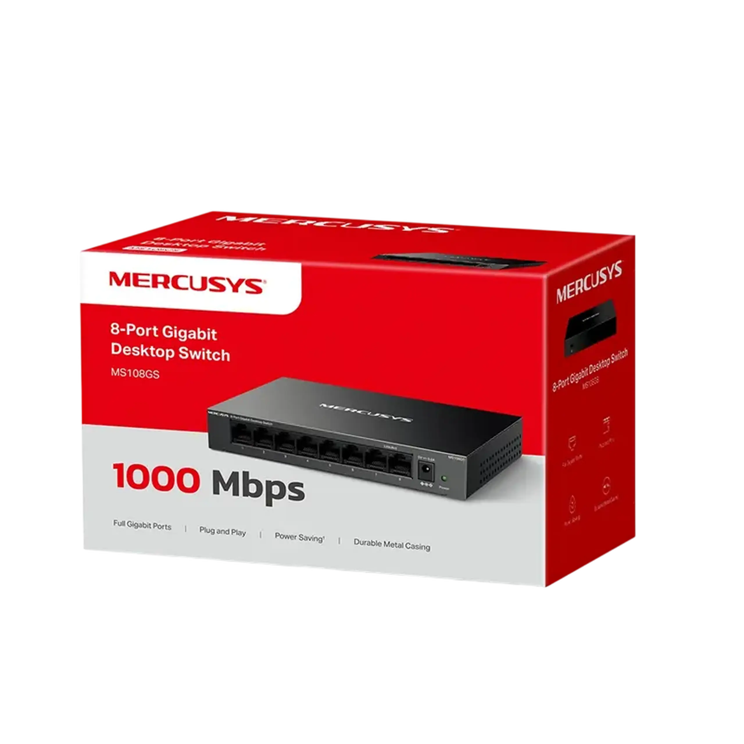 Switch de rețea MERCUSYS MS108GS, 8x 10/100/1000 Mbps