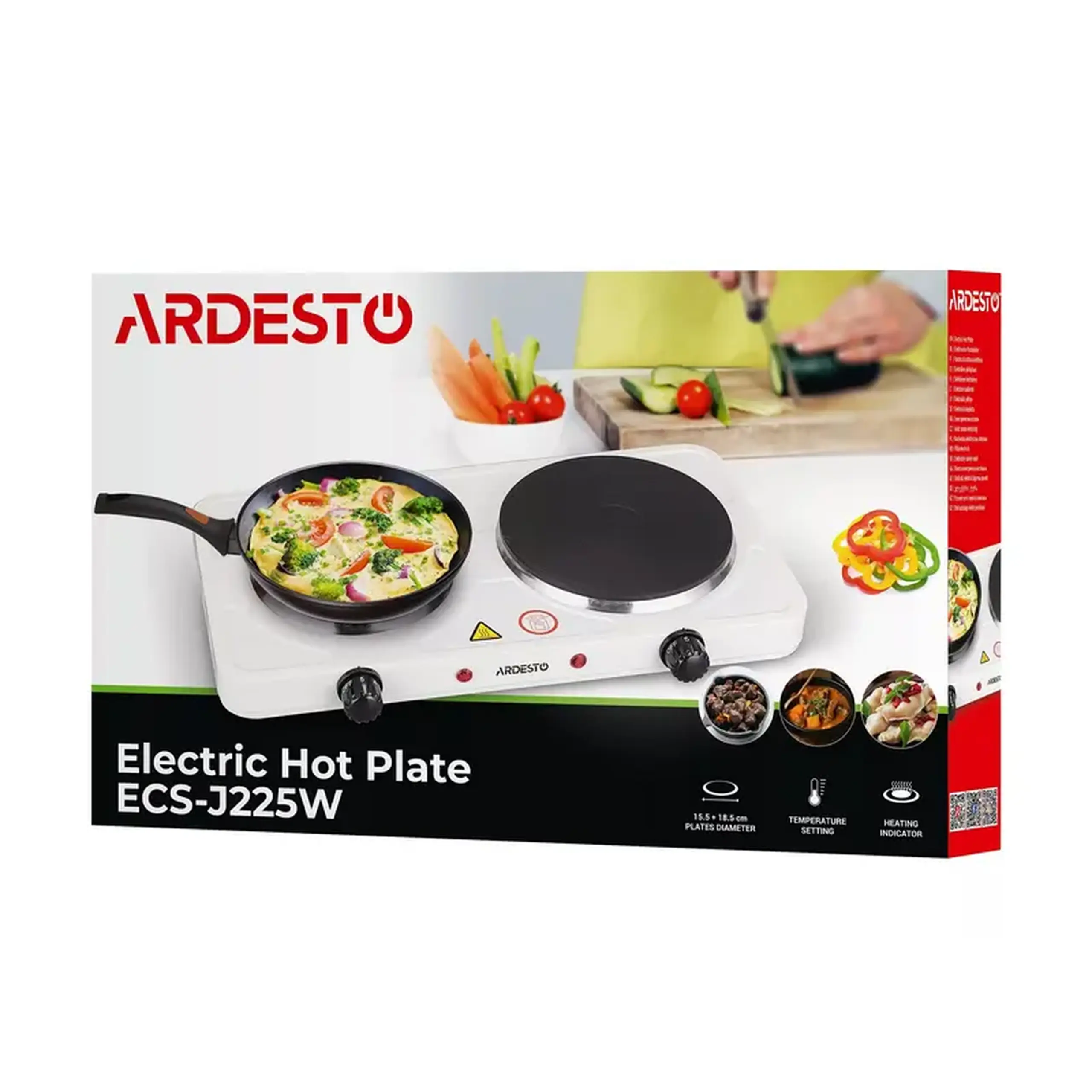 Plită electrică mini Ardesto ECS-J225W, Alb