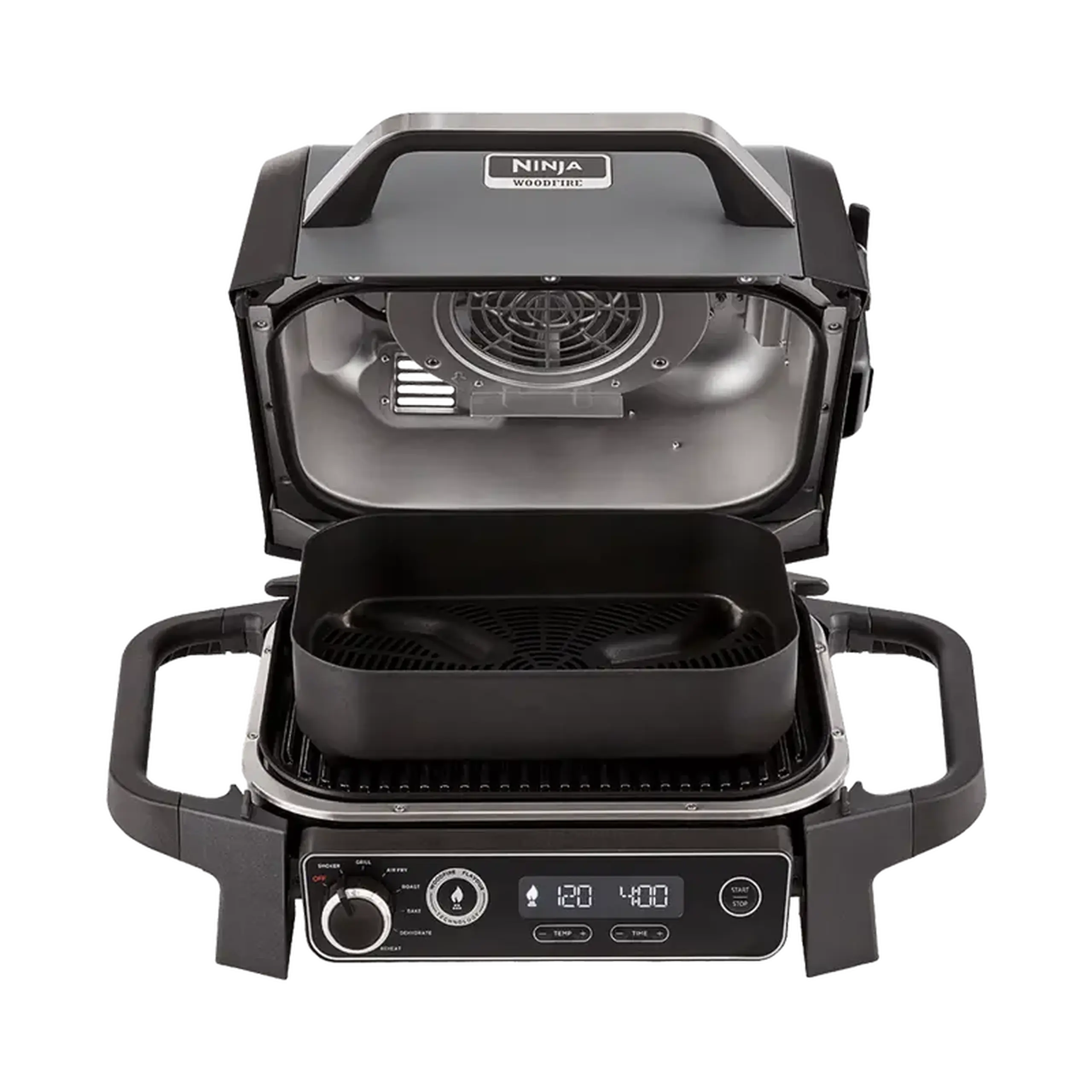 Grătar electric Ninja Woodfire OG701EU, 2400W, Gri