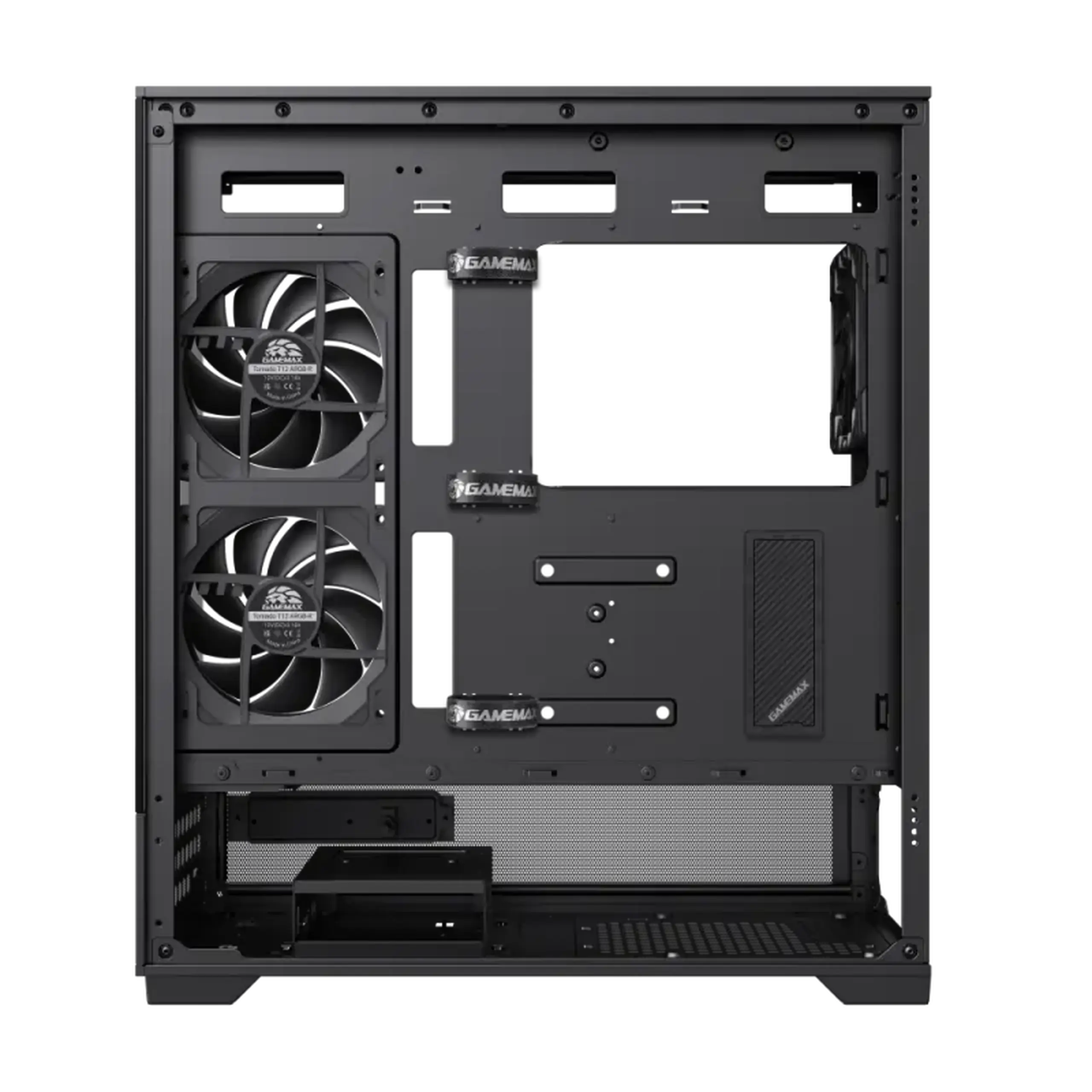 Carcasă PC Gamemax VISTA 2 AB, Midi-Tower, Fără PSU, Negru