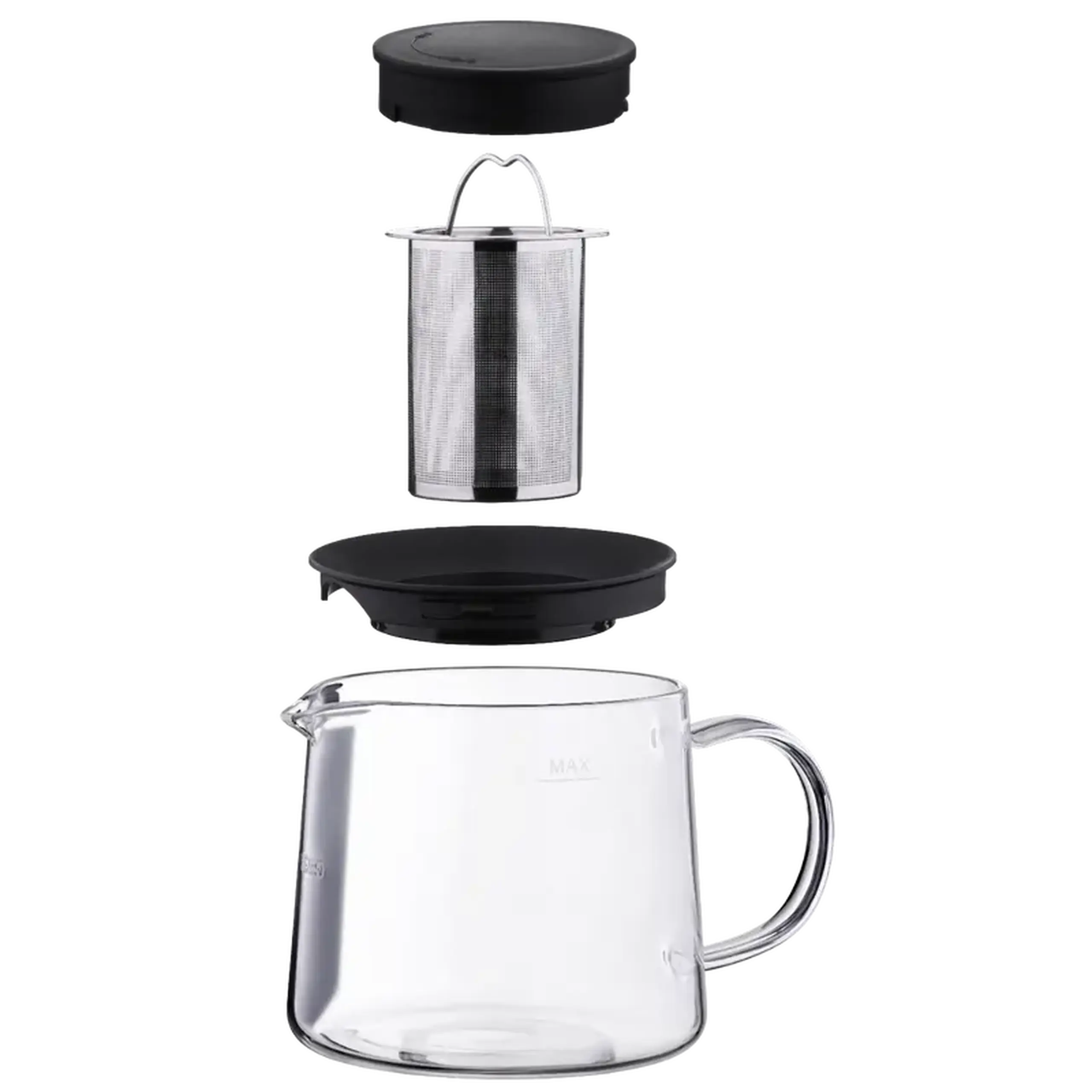 Ceainic cu infuzor Ardesto AR0710FP, 1L, Transparent