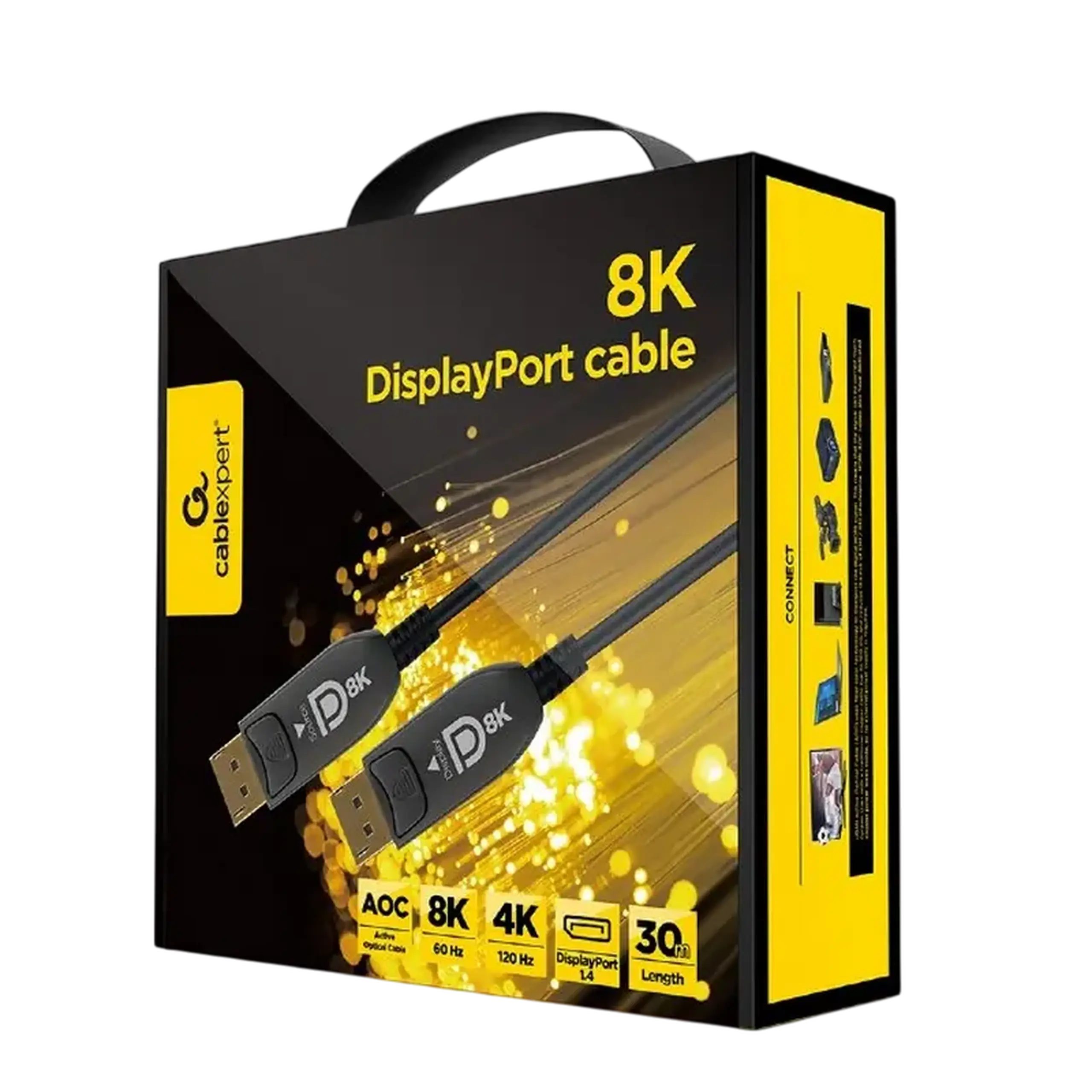 Cablu Video Cablexpert AOC Premium Series, DisplayPort (M) - DisplayPort (M), 30m, Negru