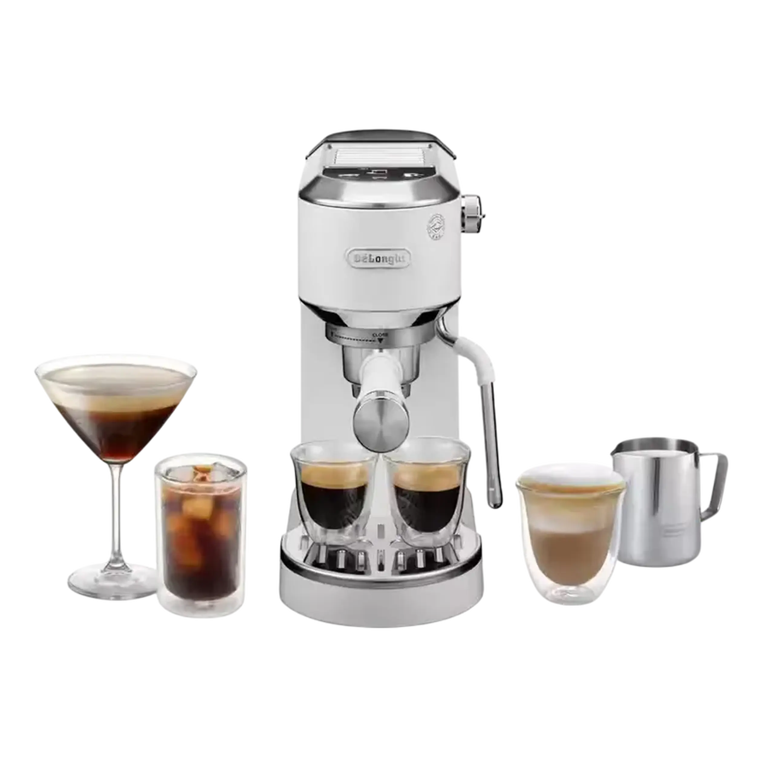 Cafetiera manuala DeLonghi EC890WI, 1450W, Alb