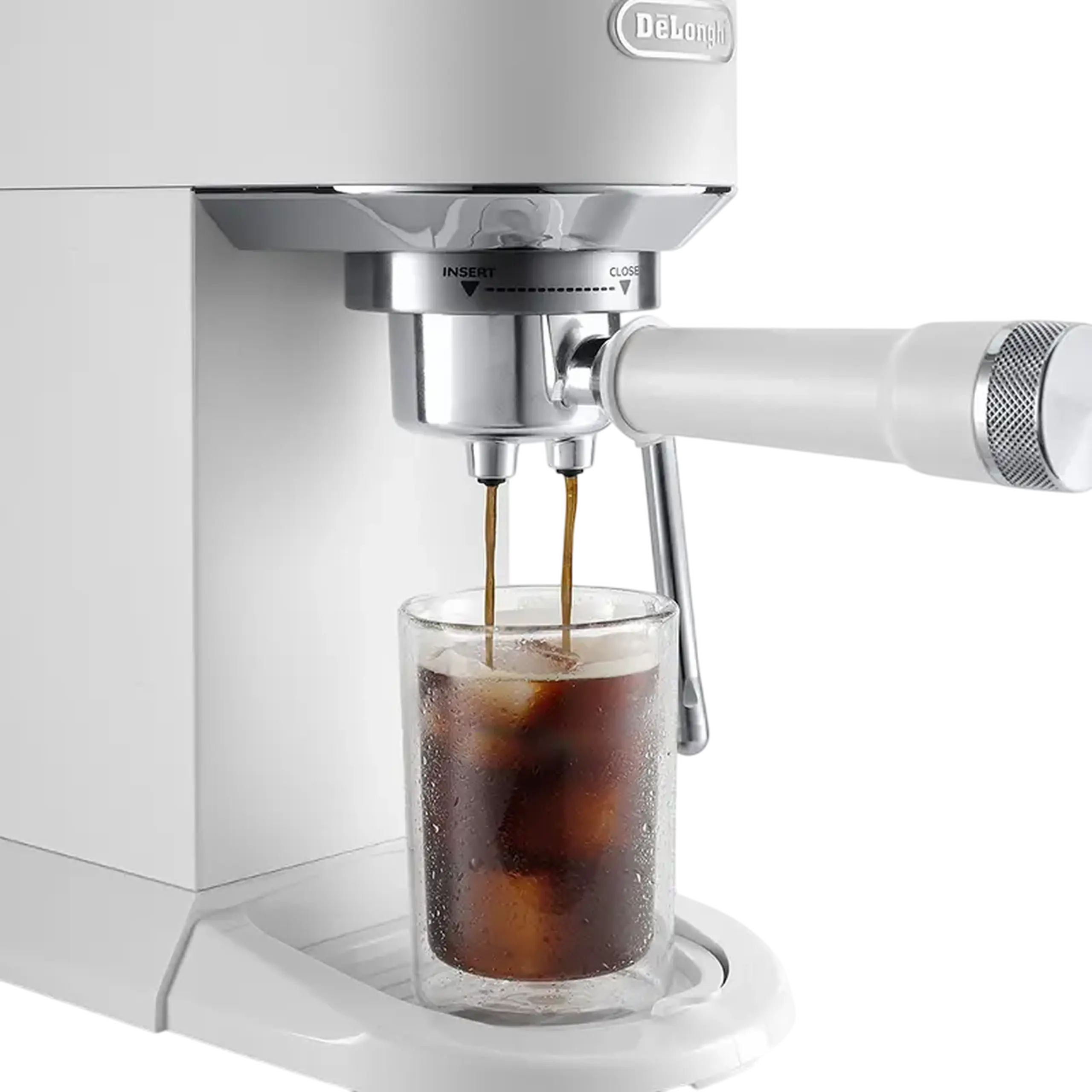 Cafetiera manuala DeLonghi EC890WI, 1450W, Alb