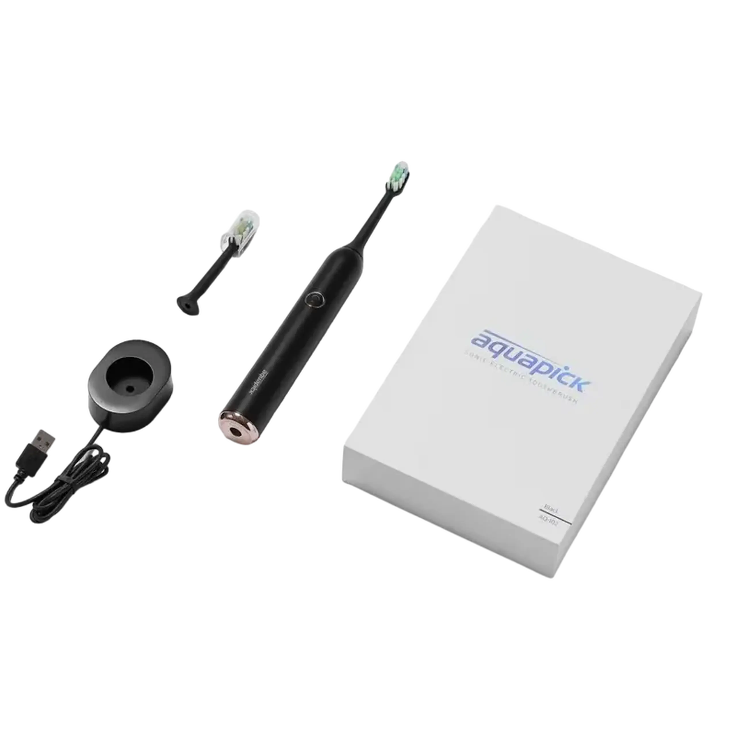Periuța de dinți electrică sonică Aquapick AQ 102, Negru