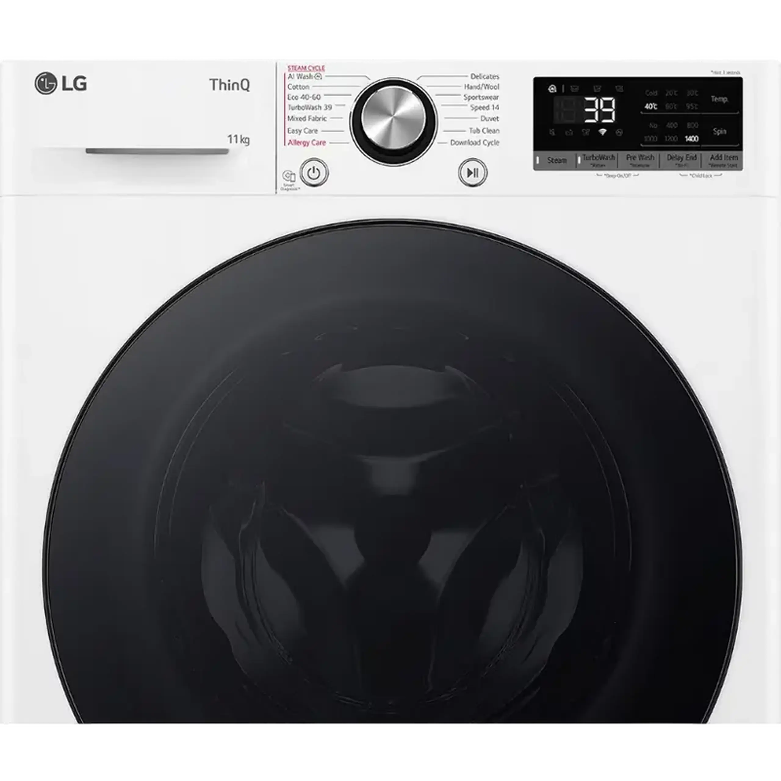 Mașină de spălat LG F4WR711S2W, 11kg, Alb