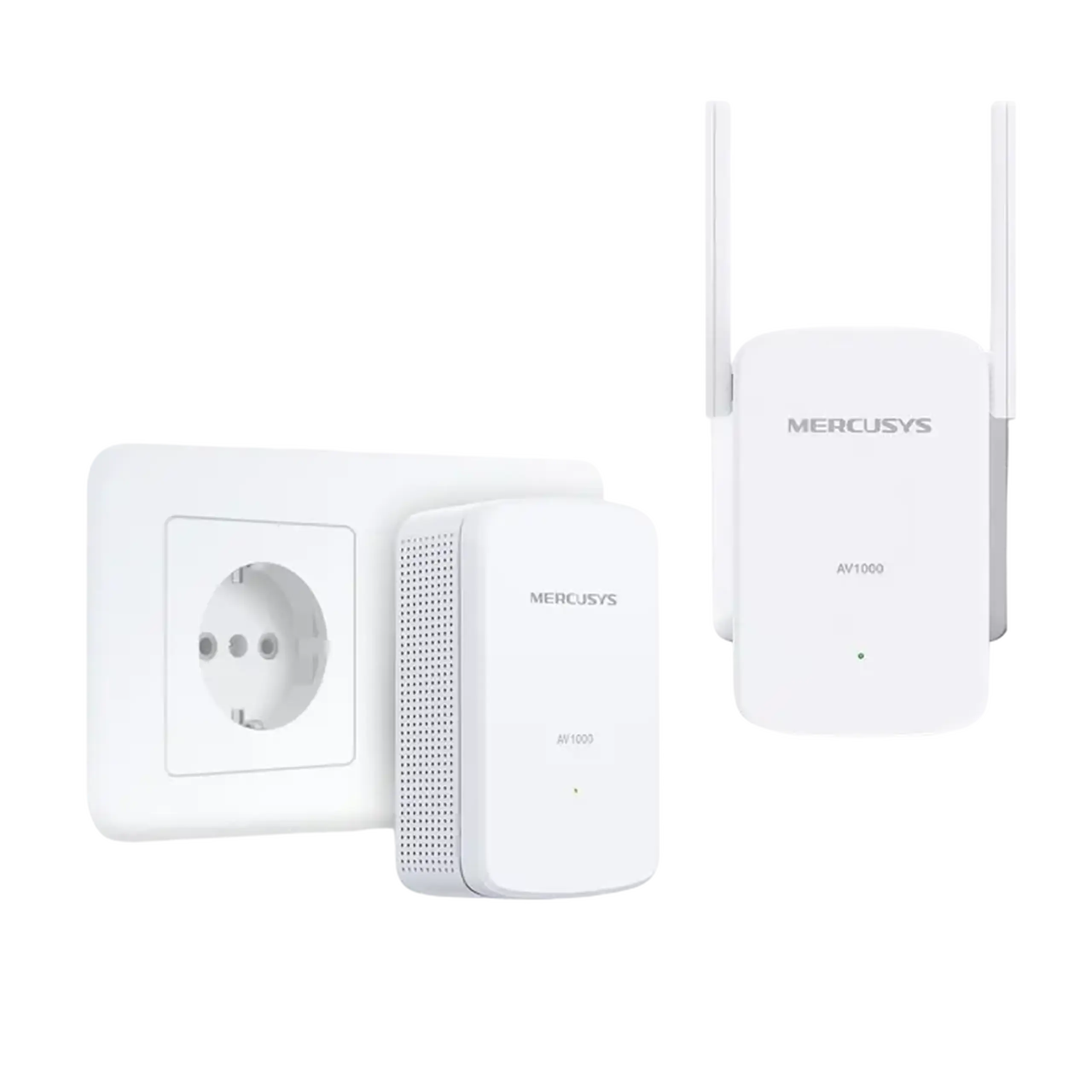 Wi-Fi + Powerline adapter MERCUSYS MP510 KIT, AV1000, 1000 Mbps, Alb
