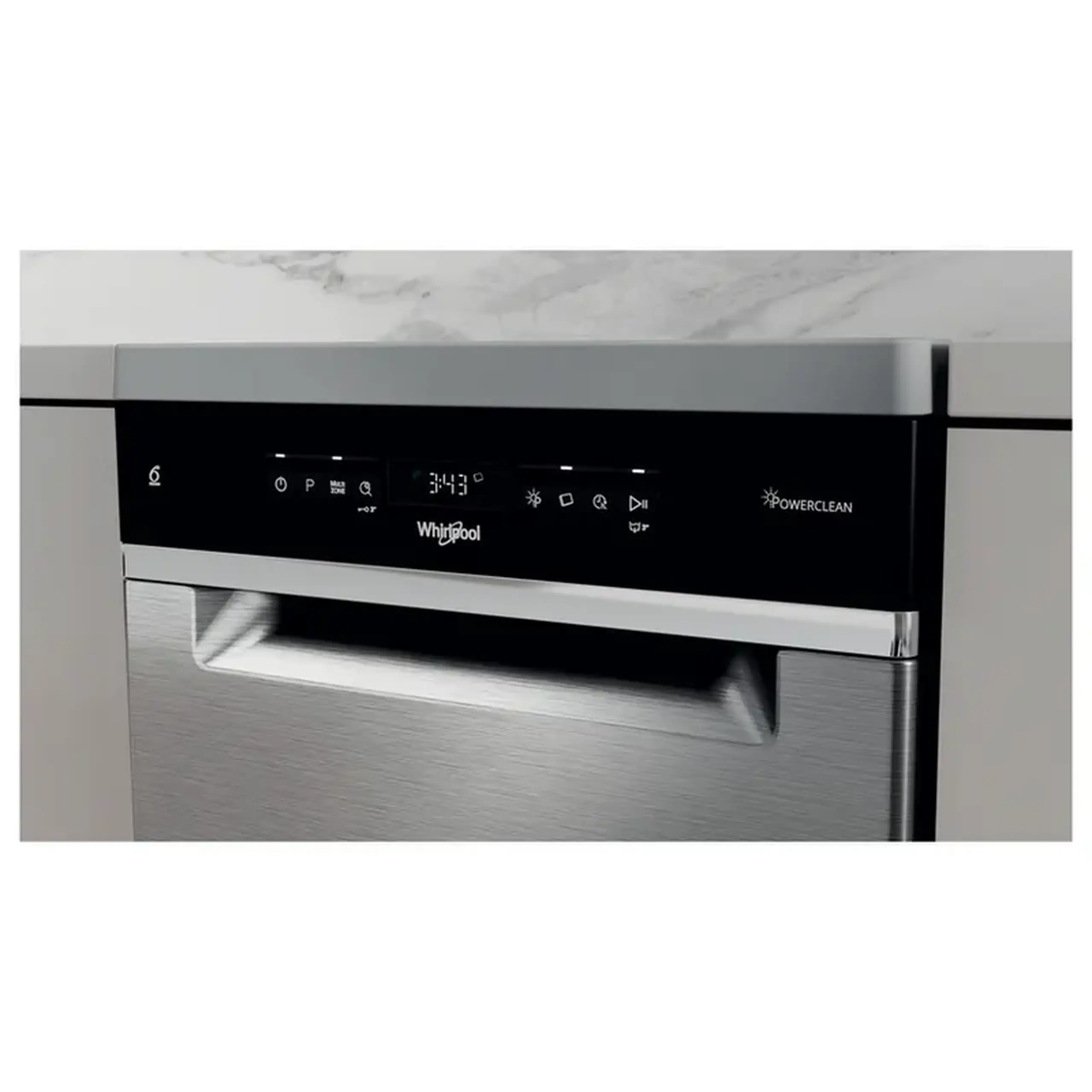 Mașină de spălat vase Whirlpool WSFO 3O34 PF X, Oțel inoxidabil
