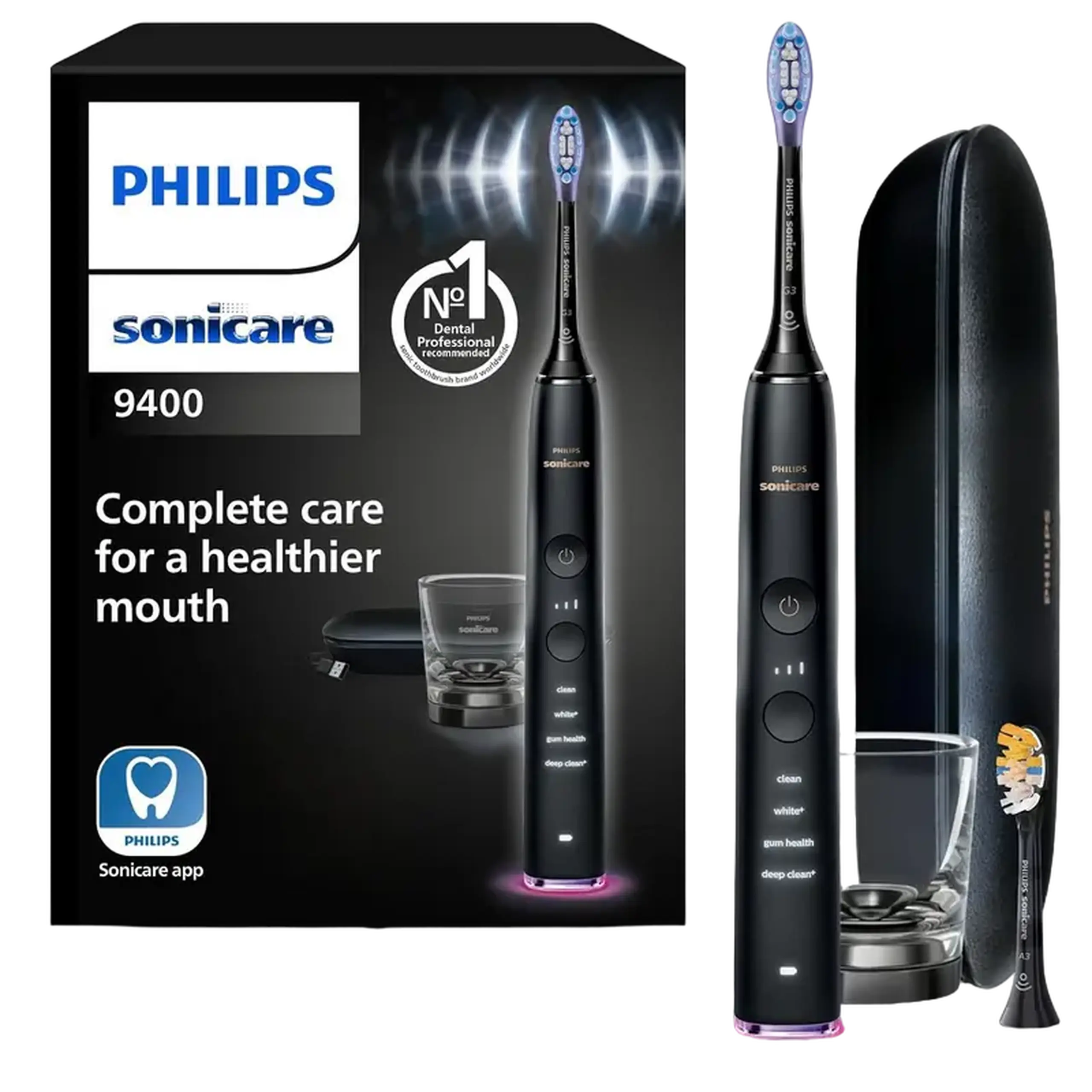 Periuța de dinți electrică sonică Philips HX9917/89, Negru