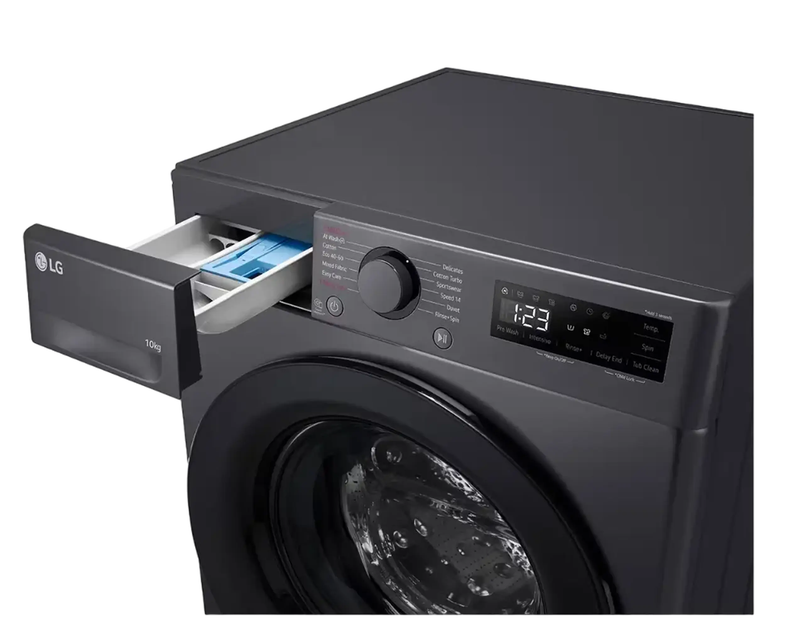 Mașină de spălat LG F4WR510SBM, 10kg, Negru