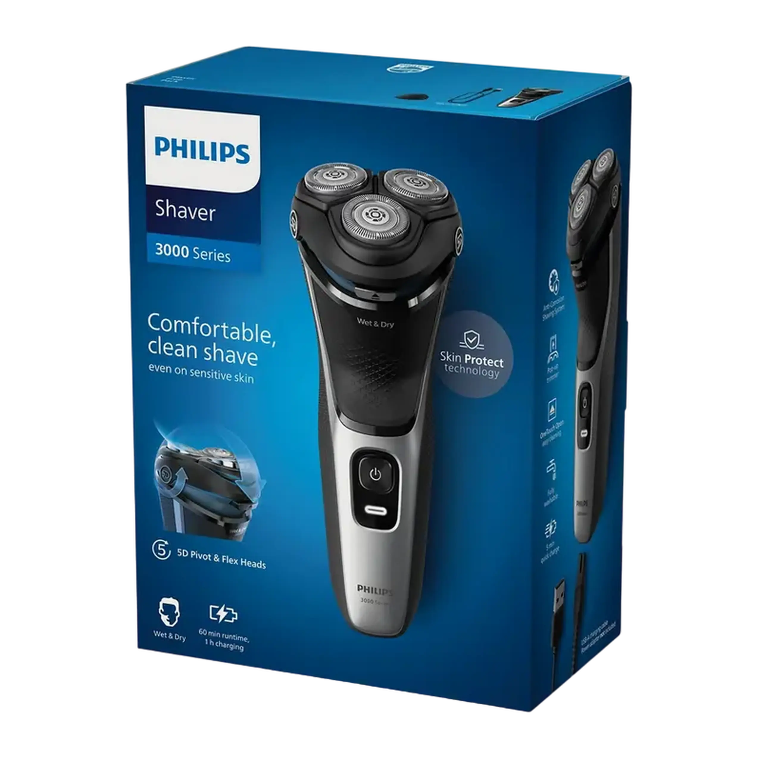 Aparat de ras electric Philips S3143/00, Negru
