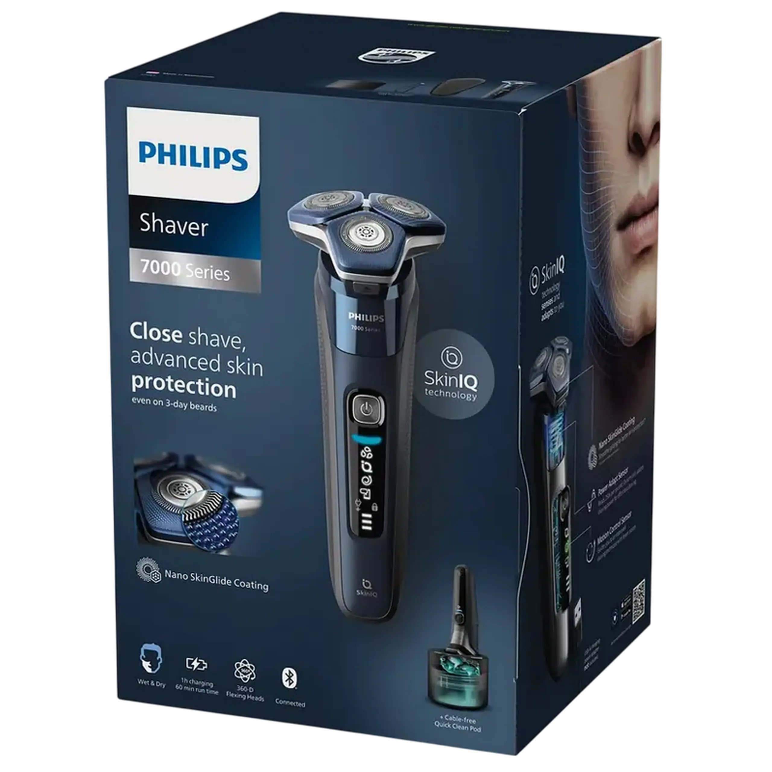 Aparat de ras electric Philips S7885/50, Albastru
