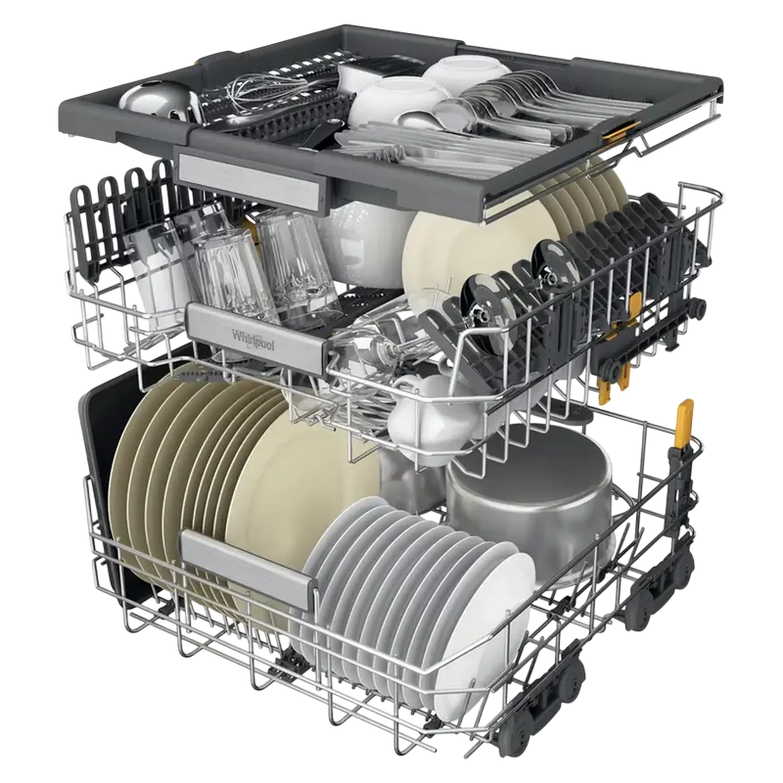 Mașină de spălat vase Whirlpool W7F HS51 X, Oțel inoxidabil