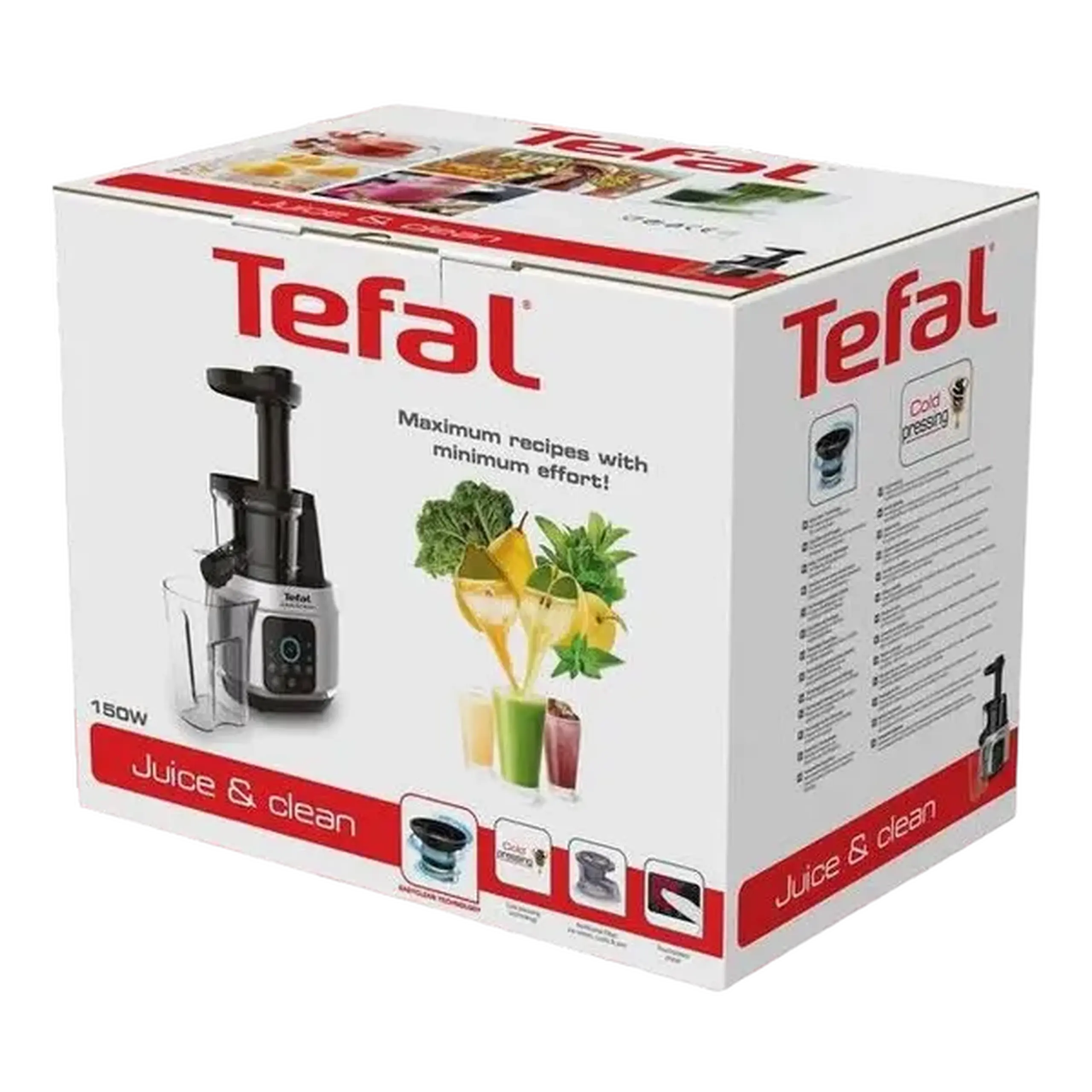 Storcător de fructe și legume Tefal ZC420E38, Negru Inox