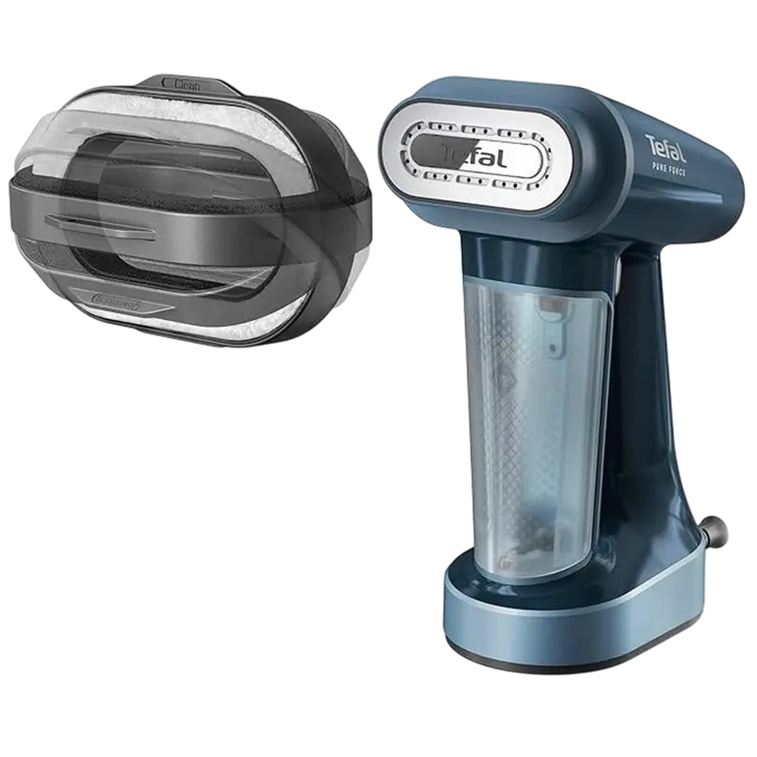 Aparat de călcat vertical cu aburi Tefal DT8755E0, Albastru