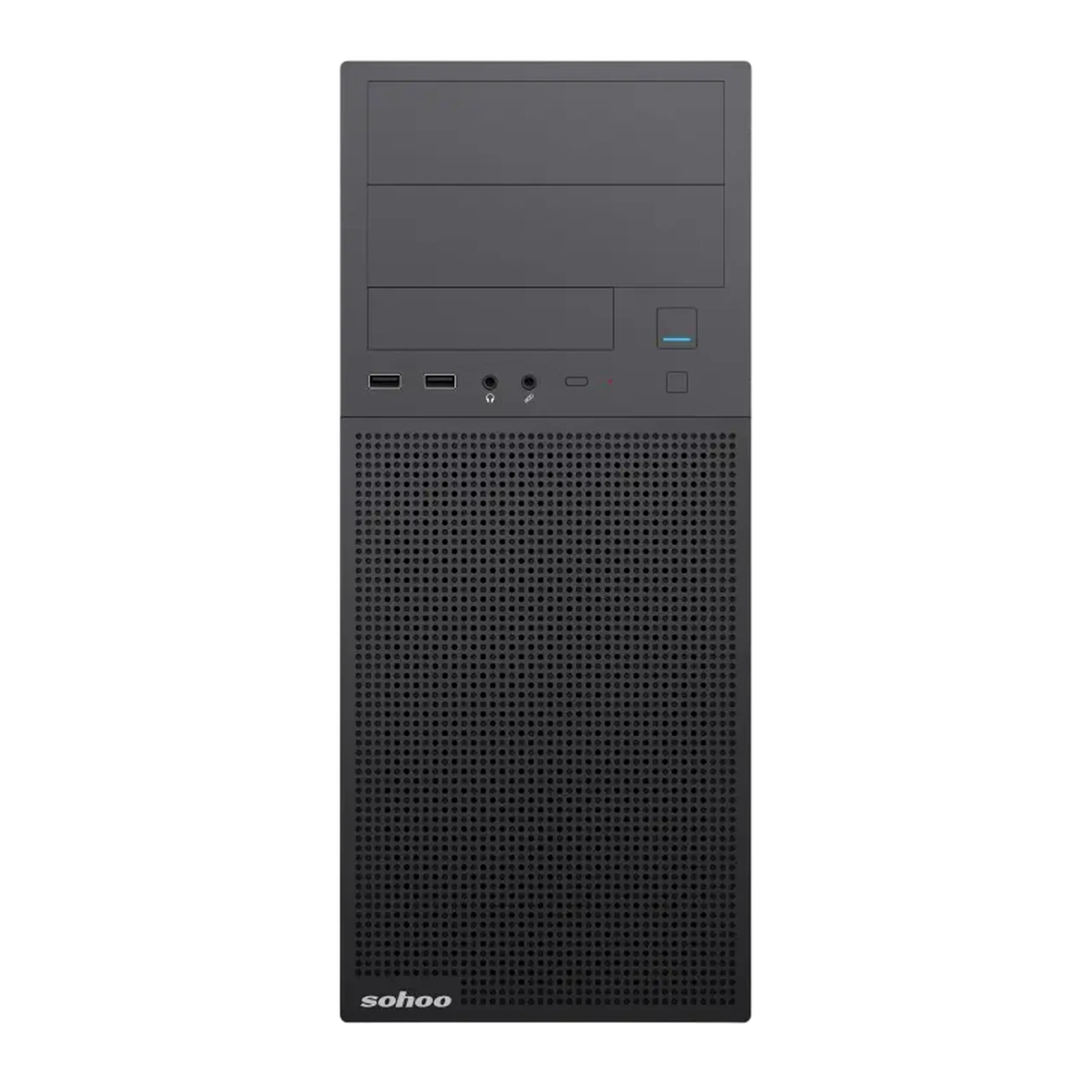 Carcasă PC Sohoo 2816BK, Midi-Tower, ATX, Negru