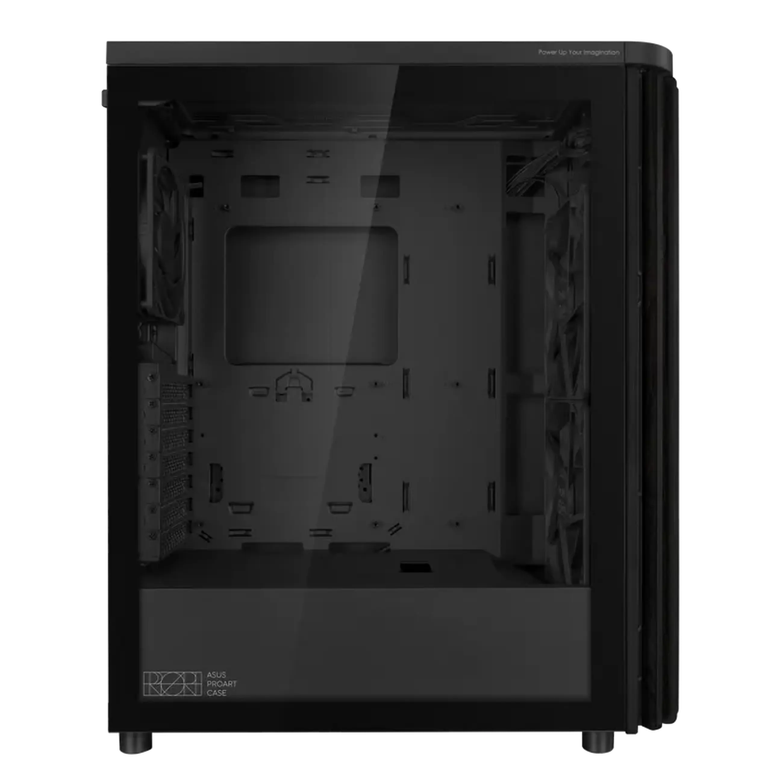 Carcasă PC ASUS ProArt PA401 Wood TG, Midi-Tower, Fără PSU, Negru