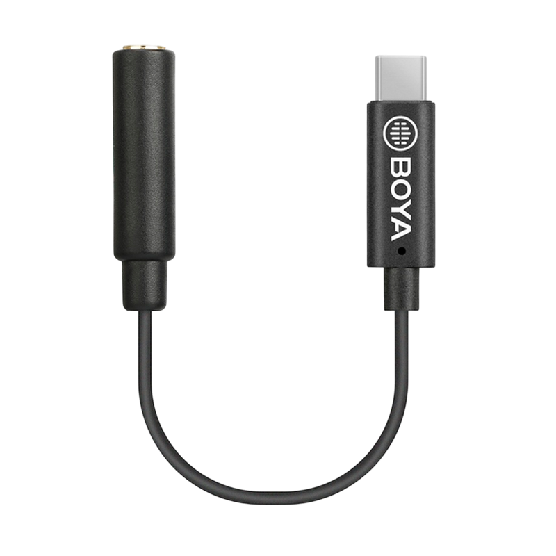 Audio Adaptor Boya BY-K4, USB Type-C - 3.5 mm, 0,06m, Negru