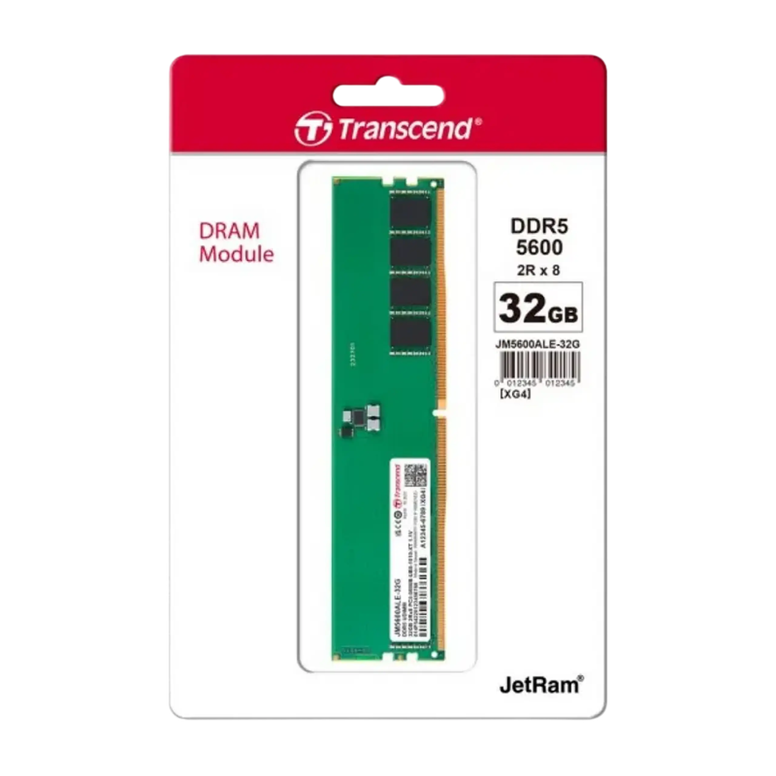 Memorie RAM Transcend JetRam, DDR5 SDRAM, 5600 MHz, 32 GB, JM5600ALE-32G