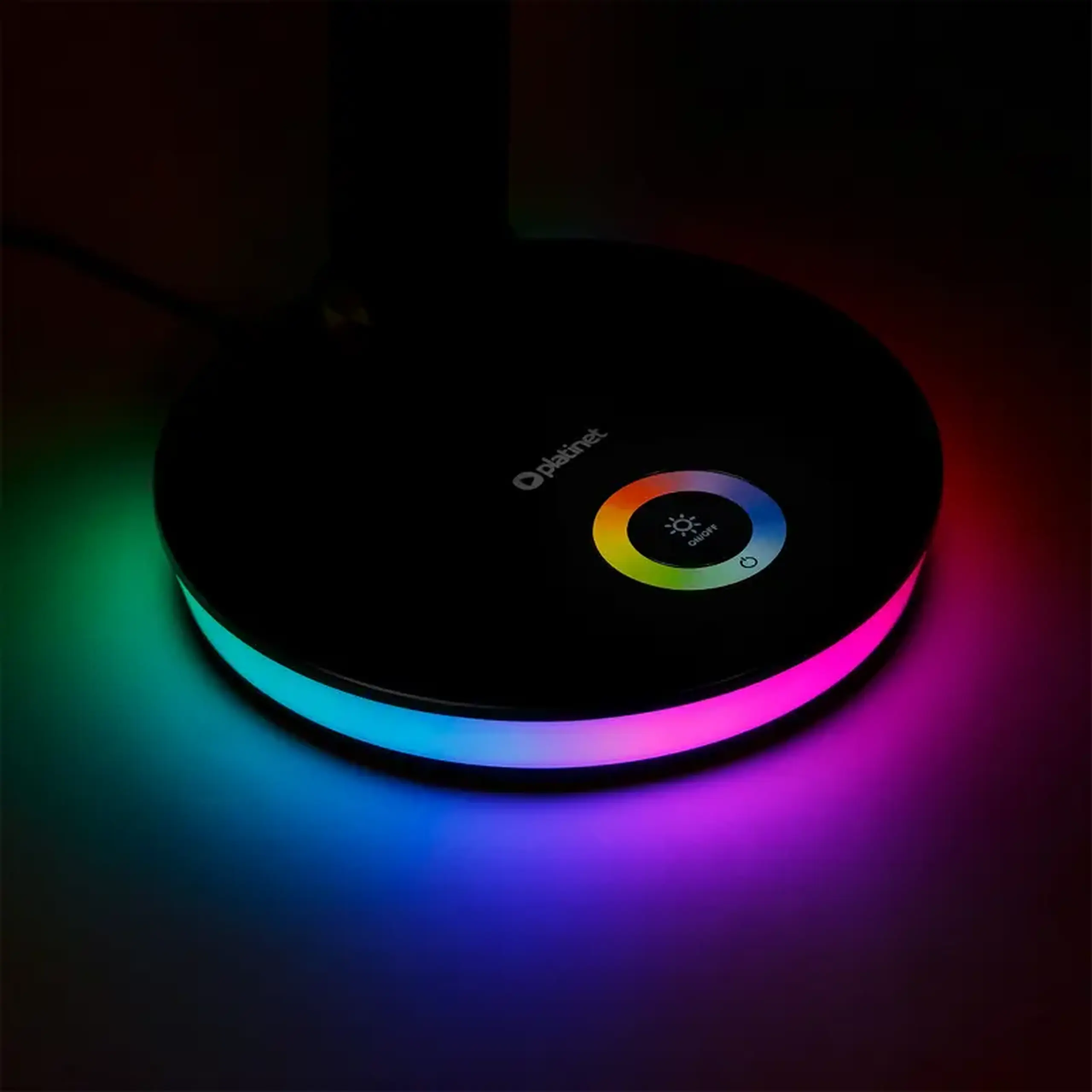 Lampa de birou Platinet PDL400RGB, Alb
