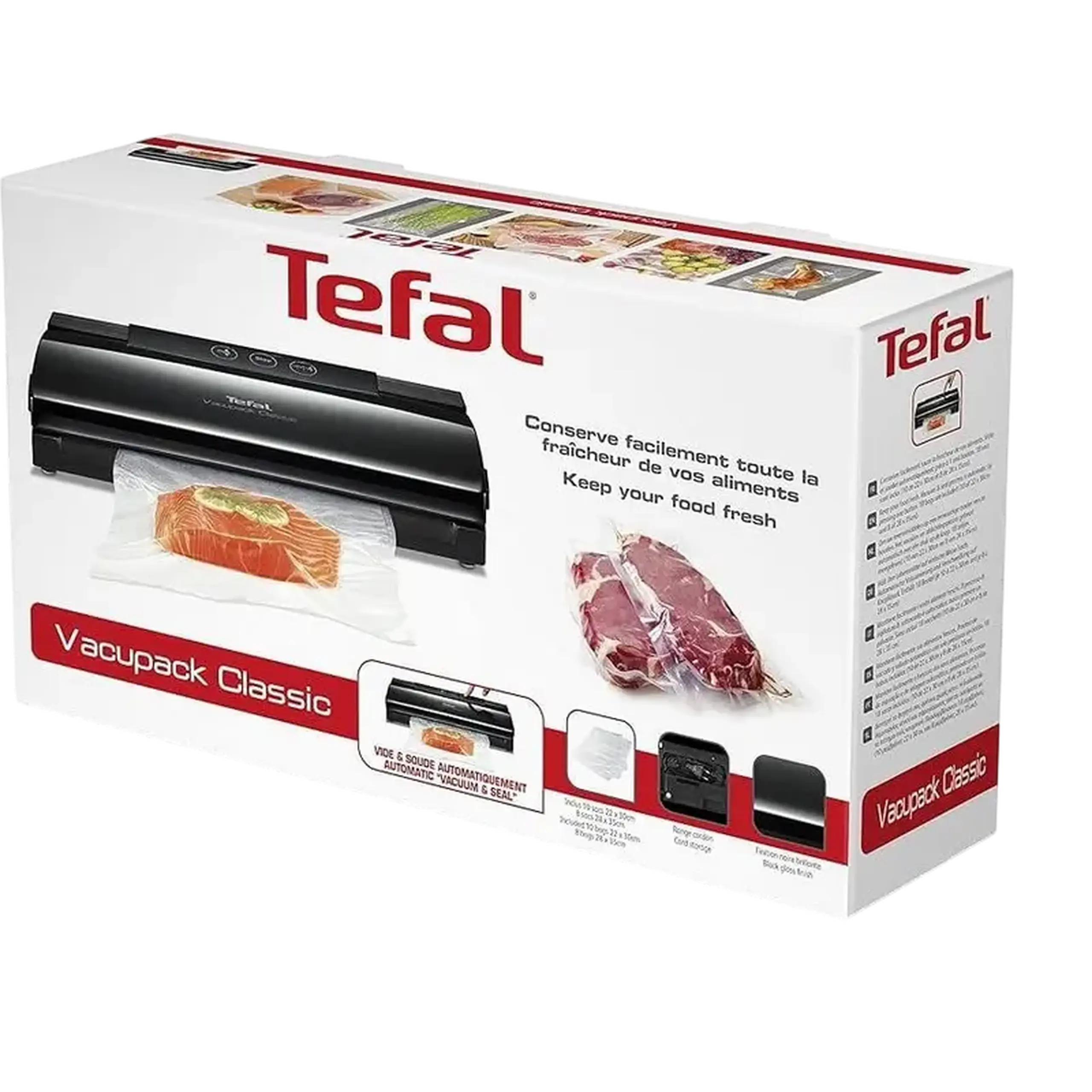 Aparat de vidat Tefal VT254070, Negru