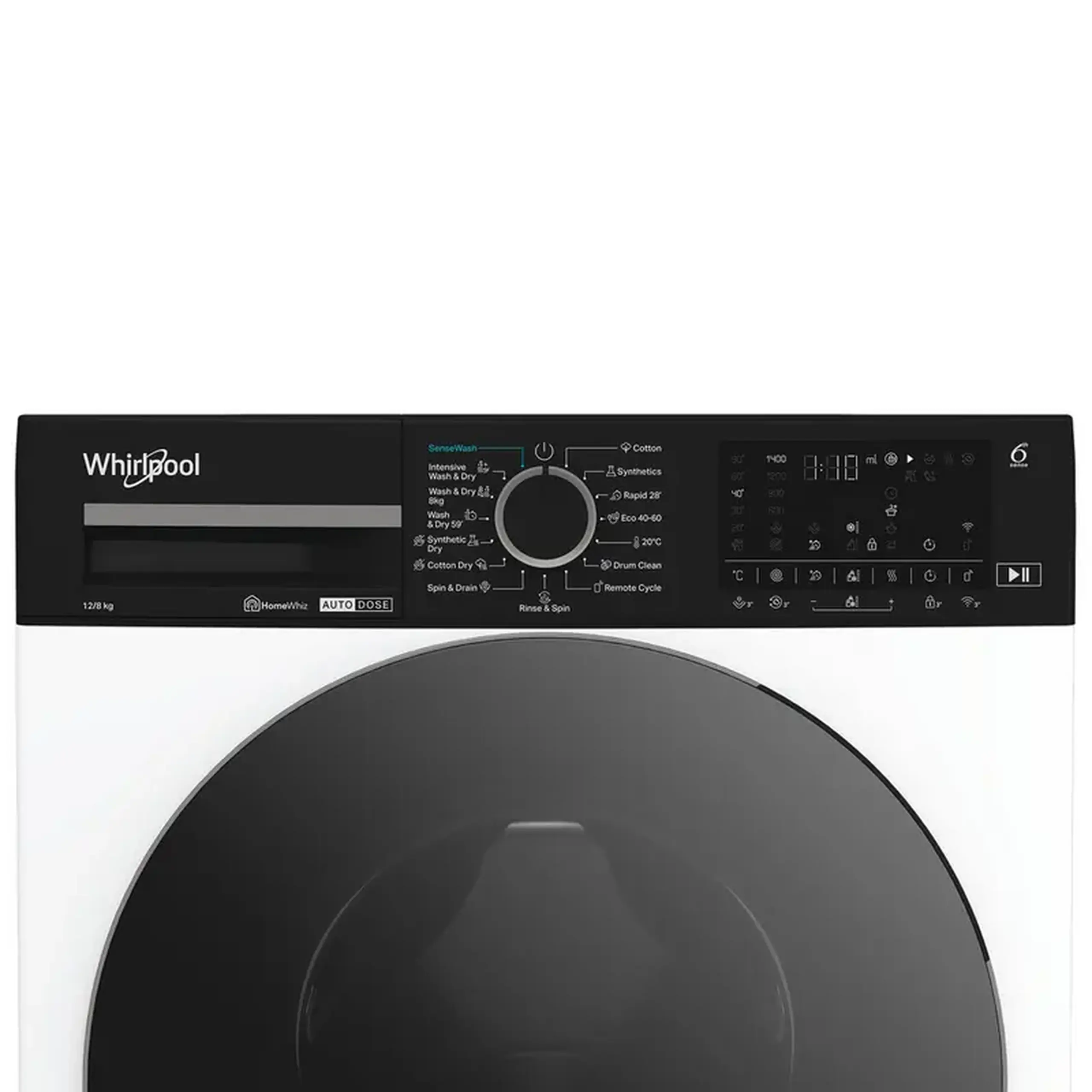 Mașină de spălat cu uscător Whirlpool WPD 2836W ADS EE, 12kg, Alb
