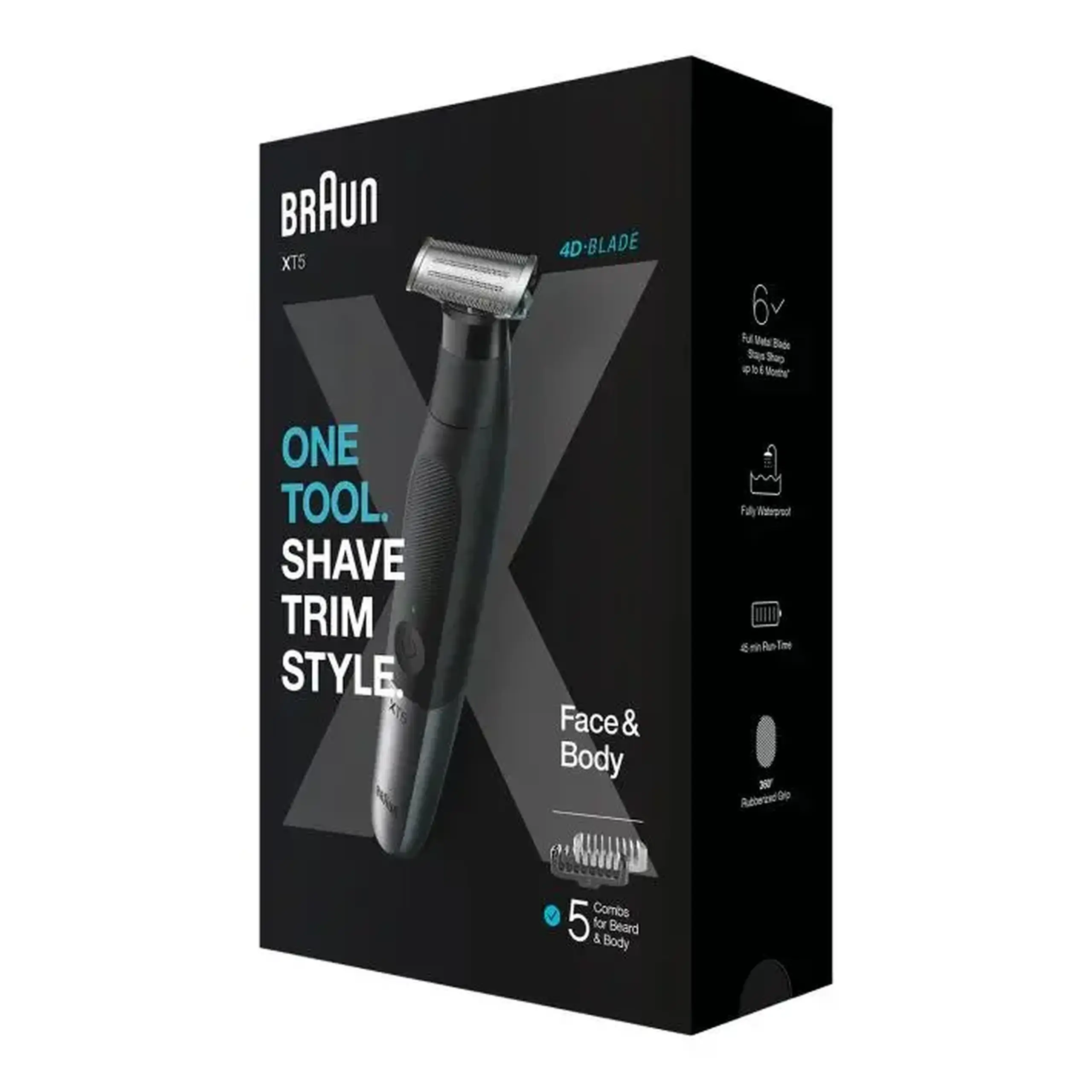Trimmer pentru bărbați Braun Series X XT5100, Negru