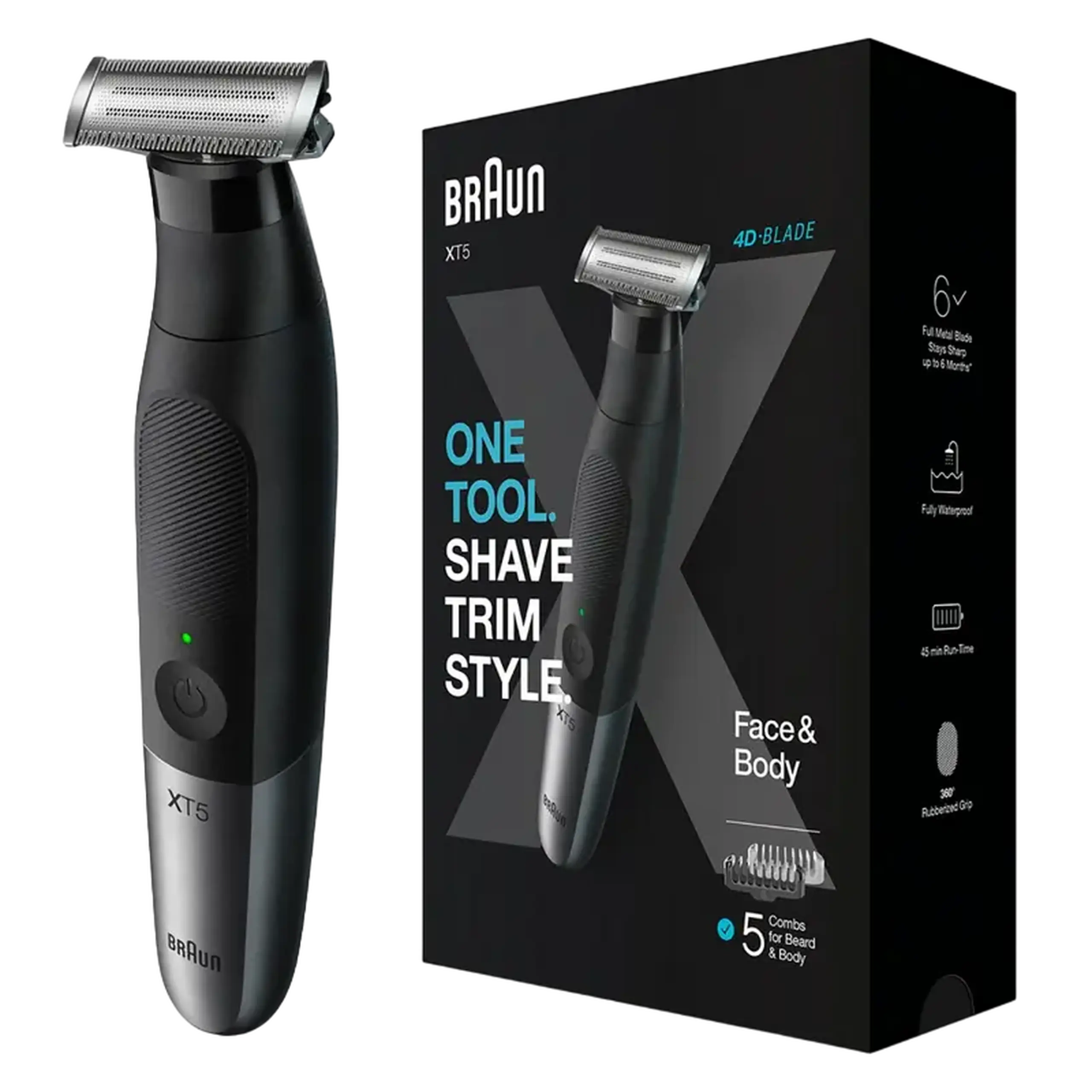 Trimmer pentru bărbați Braun Series X XT5100, Negru