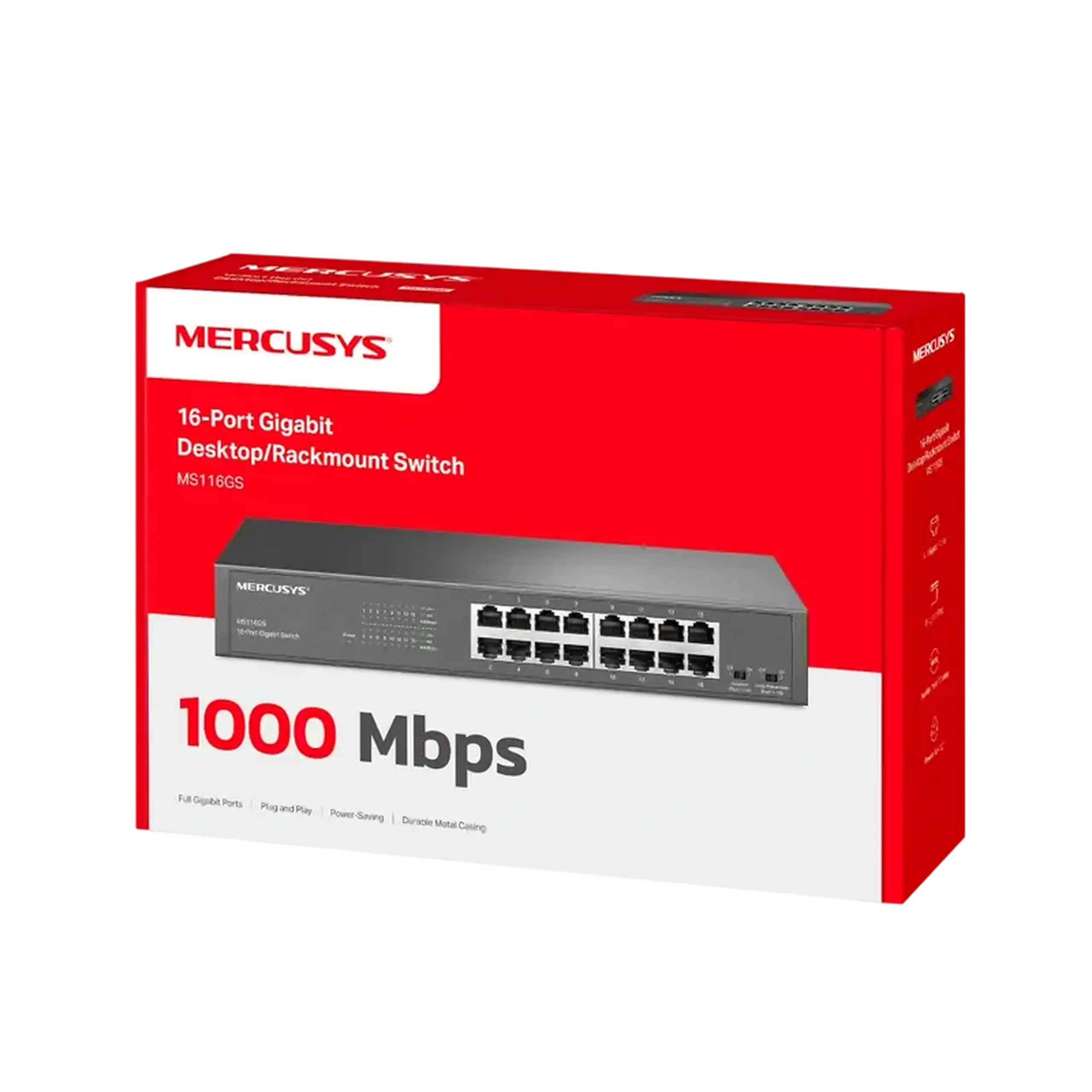 Switch de rețea MERCUSYS MS116GS, 16x 10/100/1000 Mbps