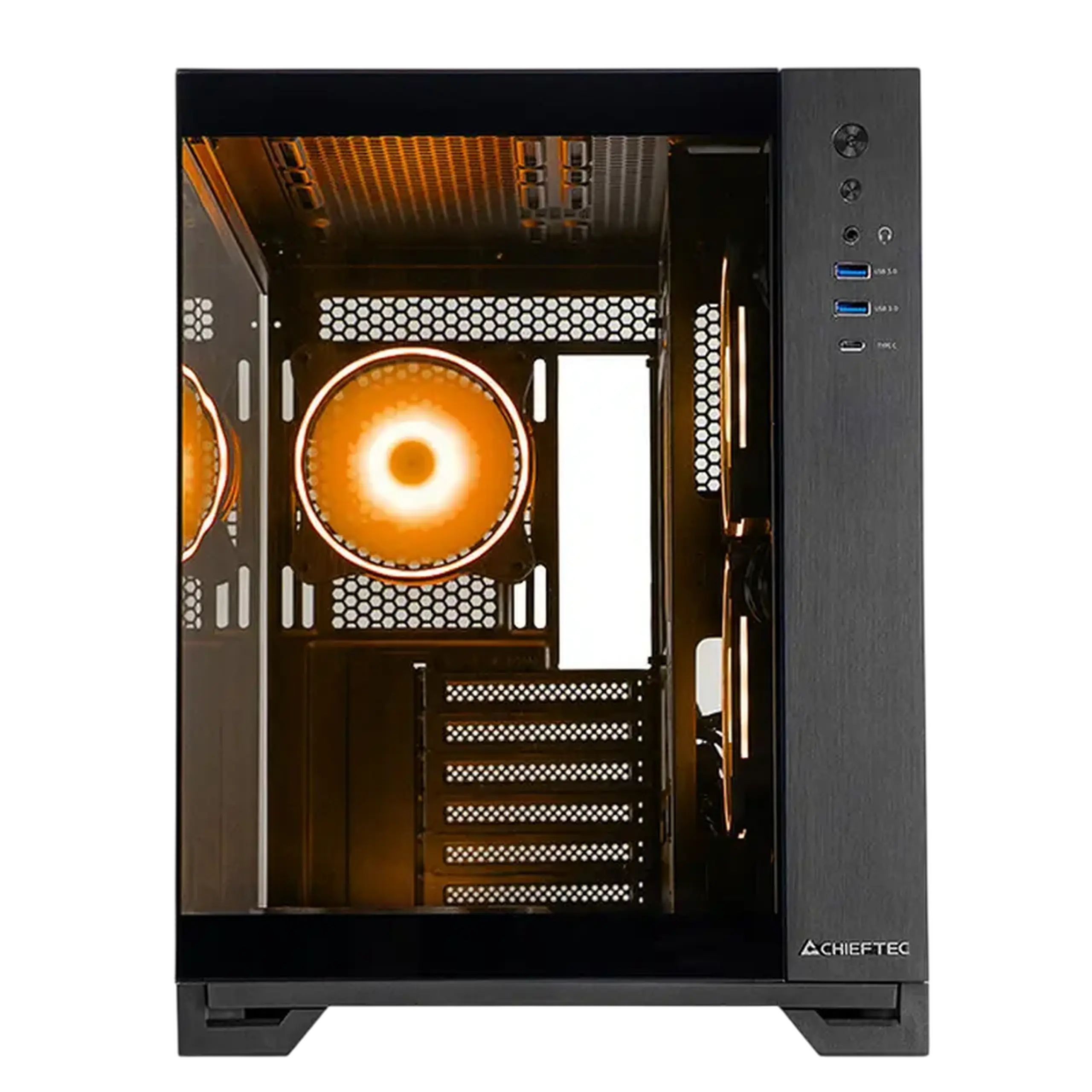 Carcasă PC Chieftec Visio, Midi-Tower, Fără PSU, Negru