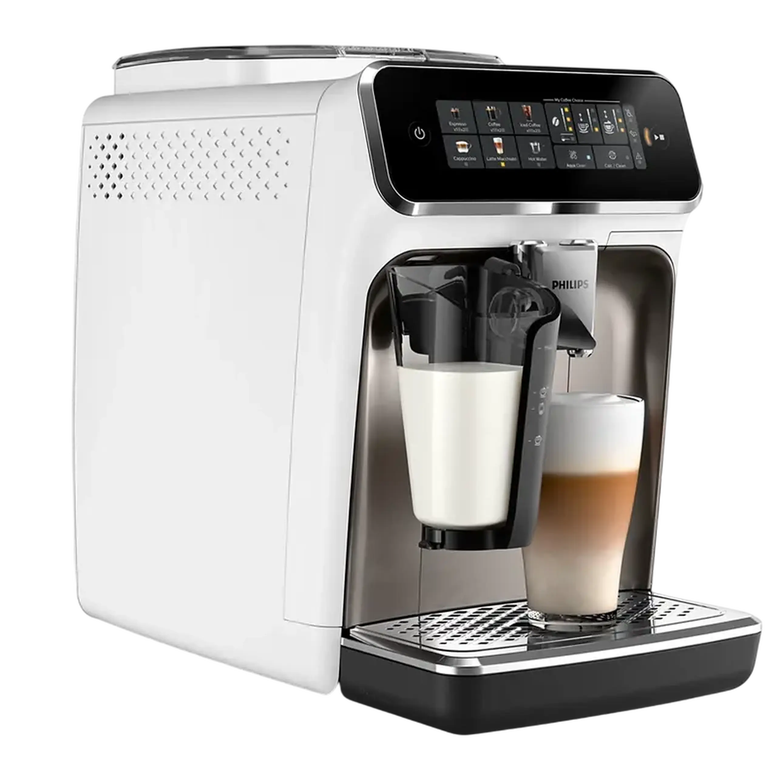 Aparat de cafea Philips EP3343/90, Oțel Inoxidabil / Alb