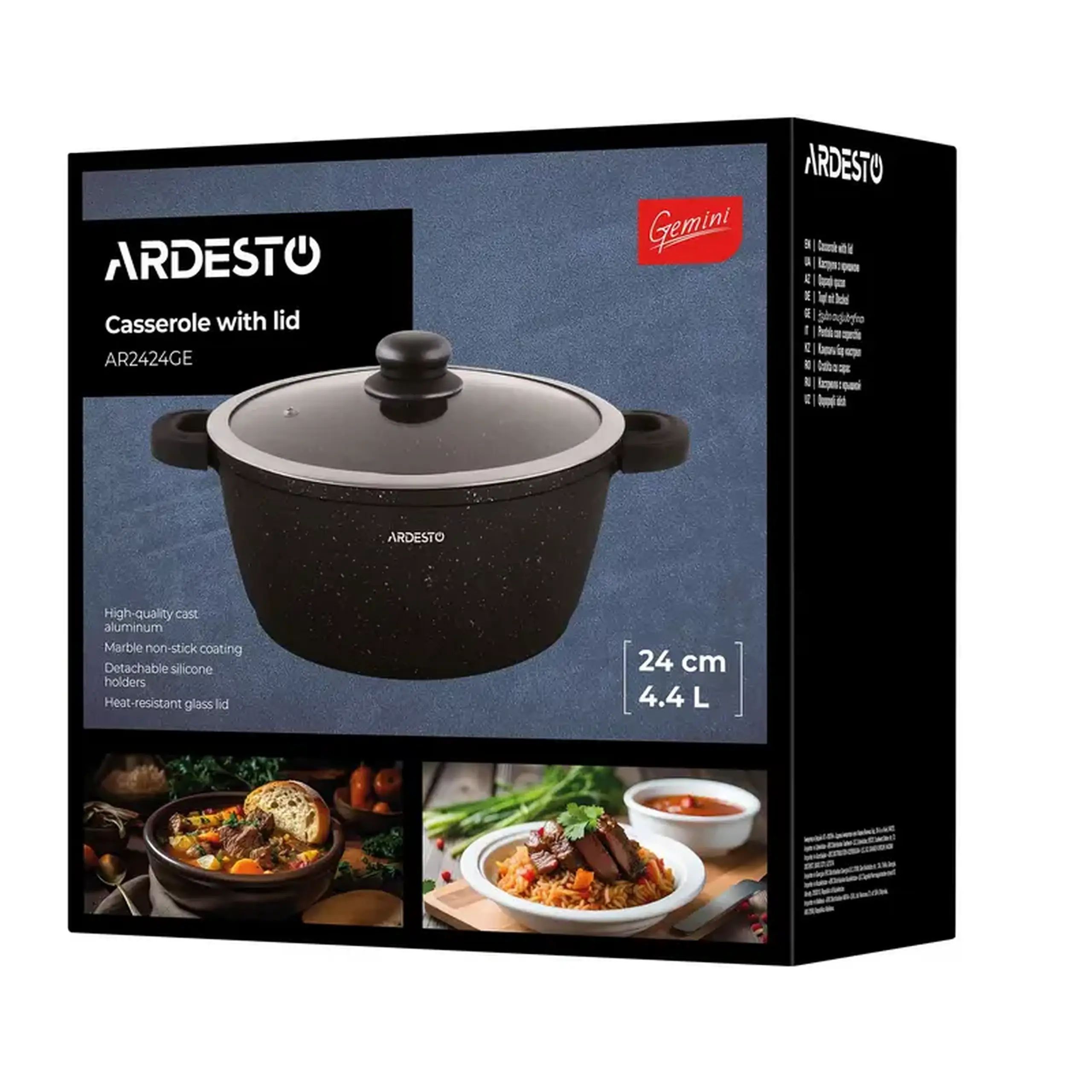 Cratiță Ardesto AR2424GE, 4,4L, 24cm, Negru