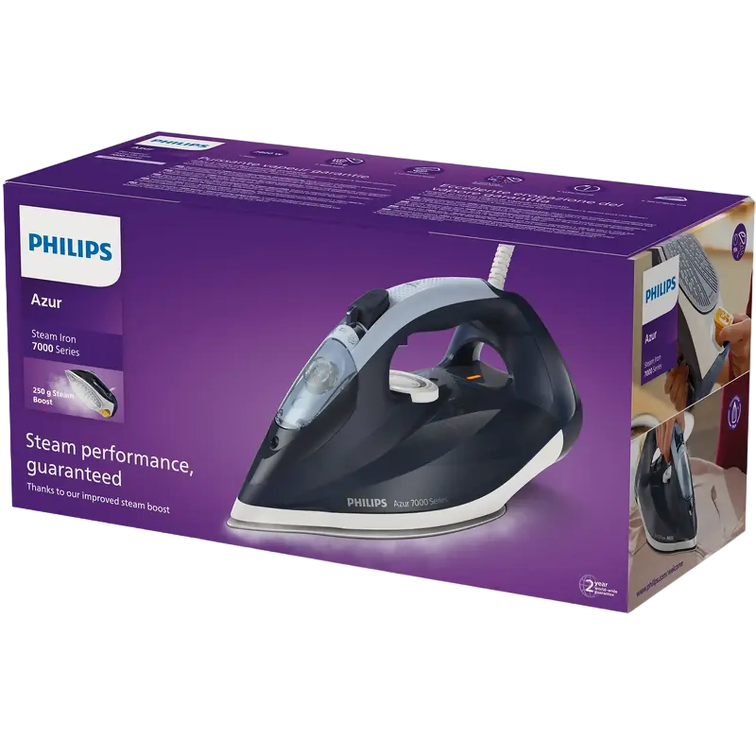 Fier de călcat PHILIPS DST7041/20, 2800W, Albastru