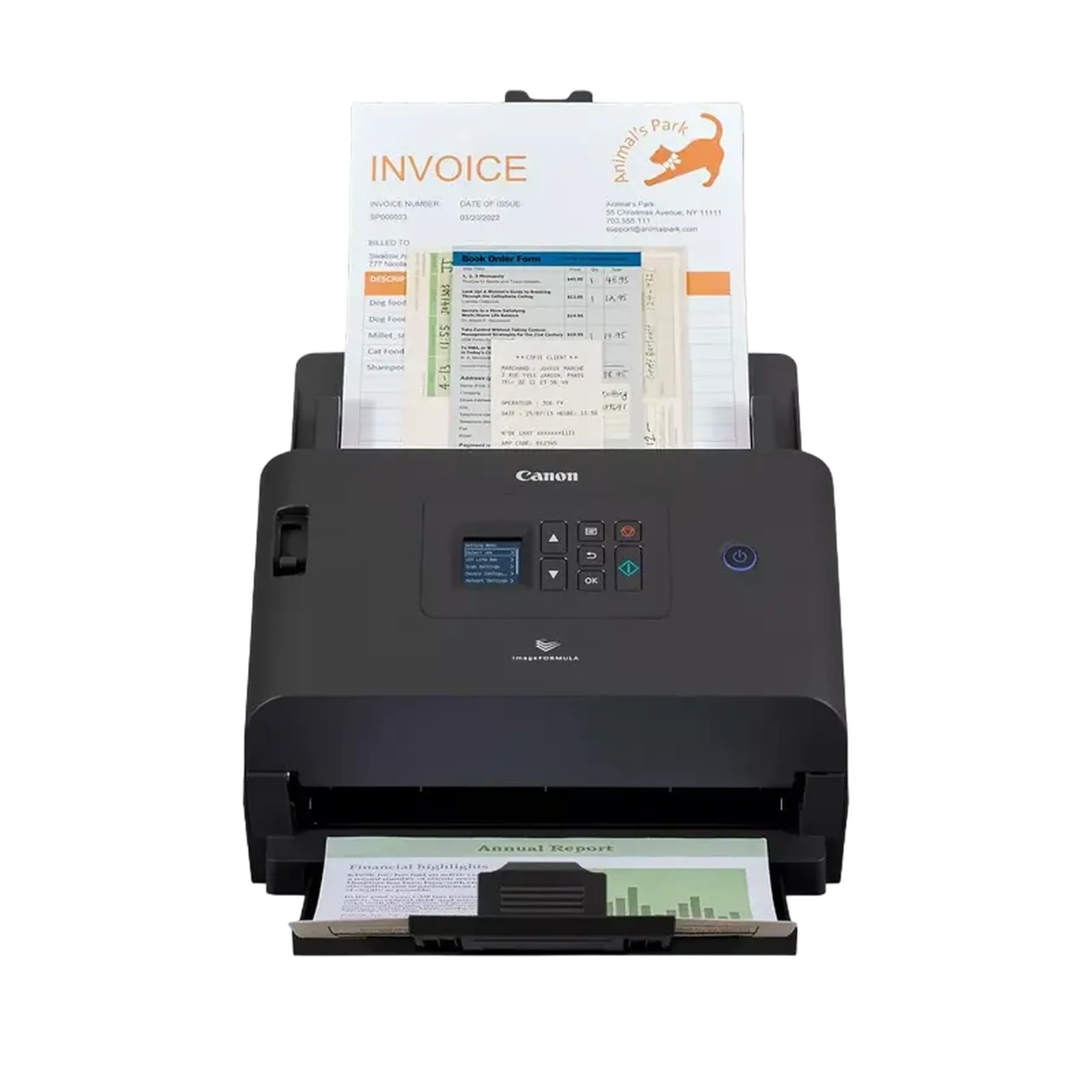 Scaner de documente cu alimentare automată Canon imageFORMULA DR-S250N, A4, Negru