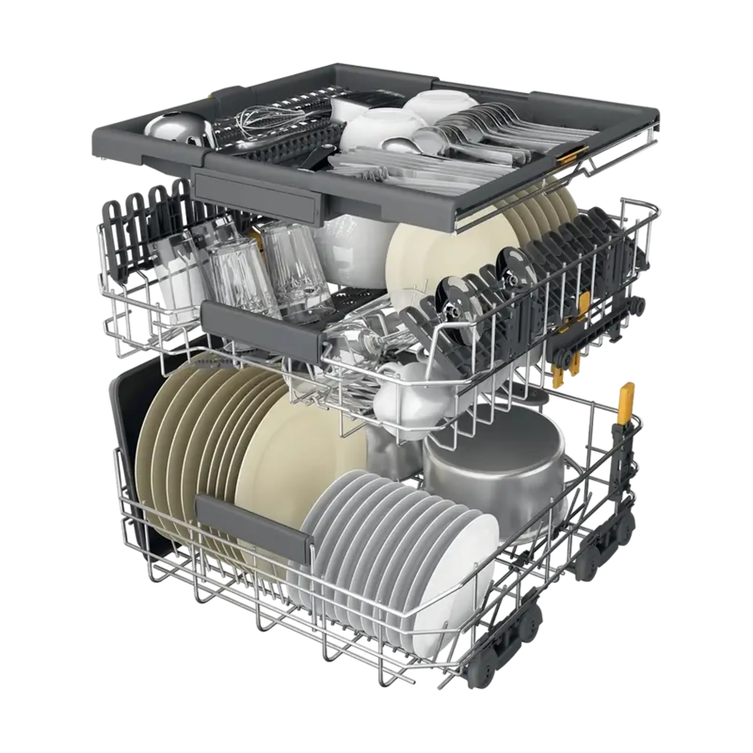 Mașină de spălat vase Whirlpool W7F HP33 X, Oțel inoxidabil