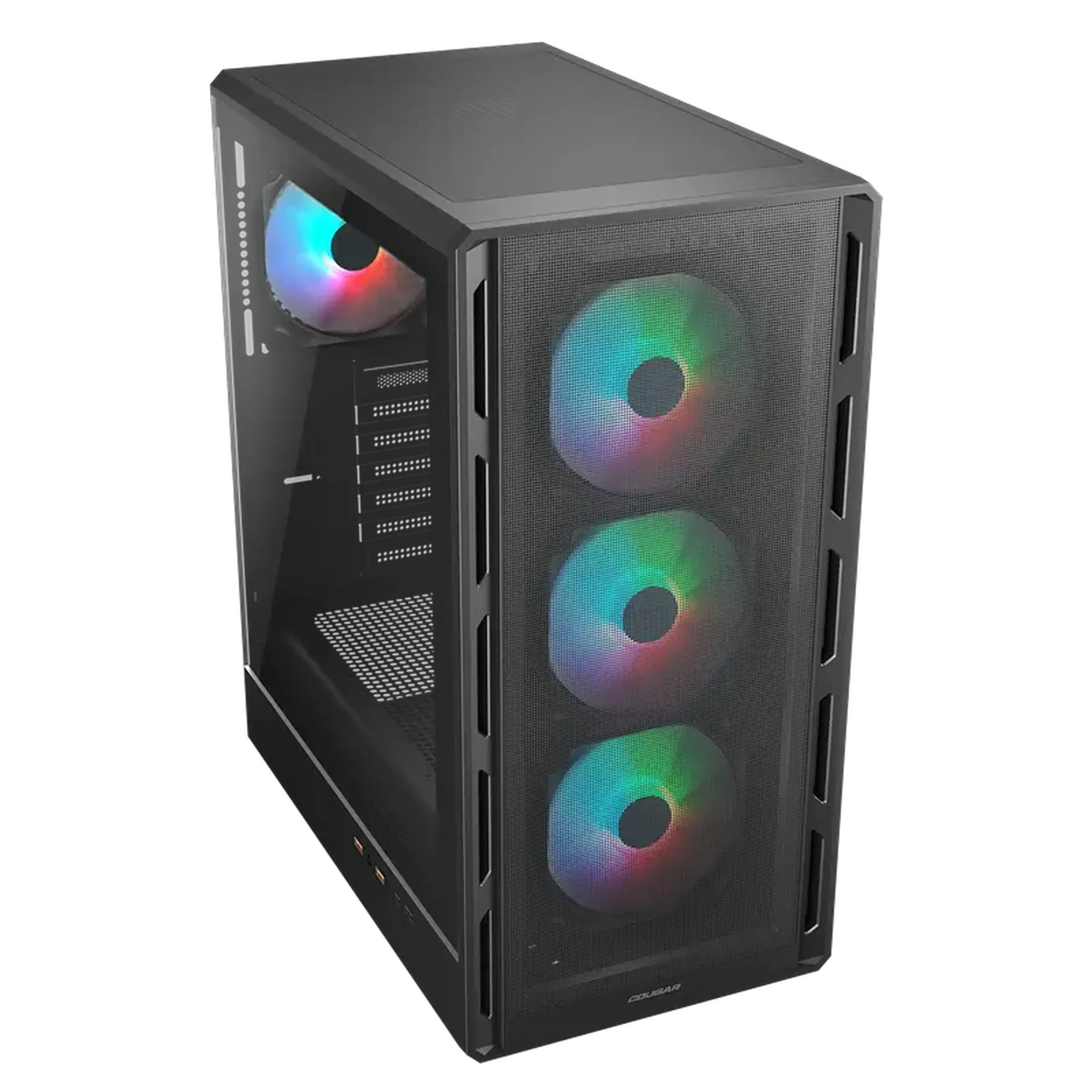 Carcasă PC Cougar Airface Pure RGB, Midi-Tower, Fără PSU, Negru